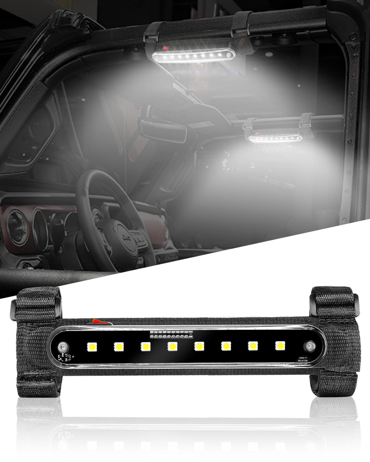 Sunpie Utv Dome Light Sxs Lights Wireless Roll Bar Led Utv Interior Light White Compatible With Polaris Can Am Pioneer/Talon Kaw