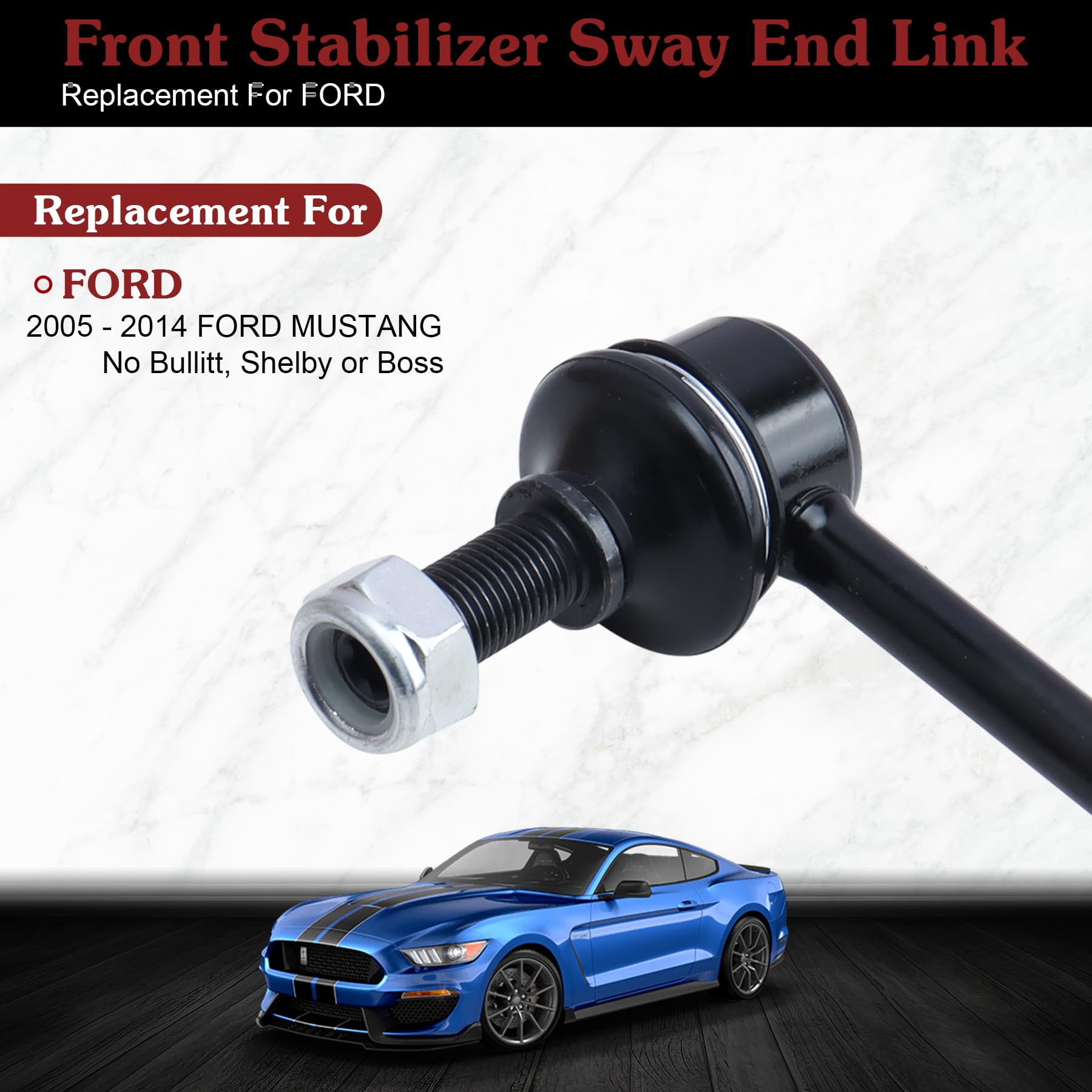 Stiueoav K80899 Sway Bar Link - Front Stabilizer End Link Compatible With 2005 2006 2007 2008 2009 2010 2011 2012 2013 2014 Ford