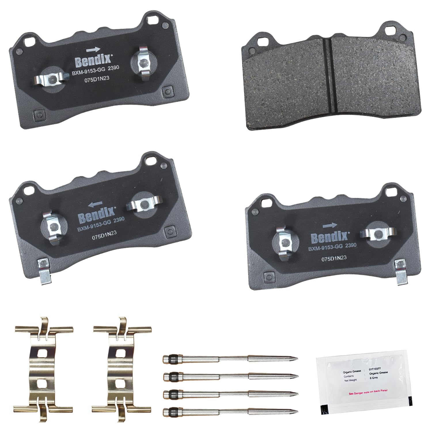 Bendix Priority1 Cfm2390 Semi-Metallic Front Brake Pads For Ford Mustang Mach-E 2023-2021