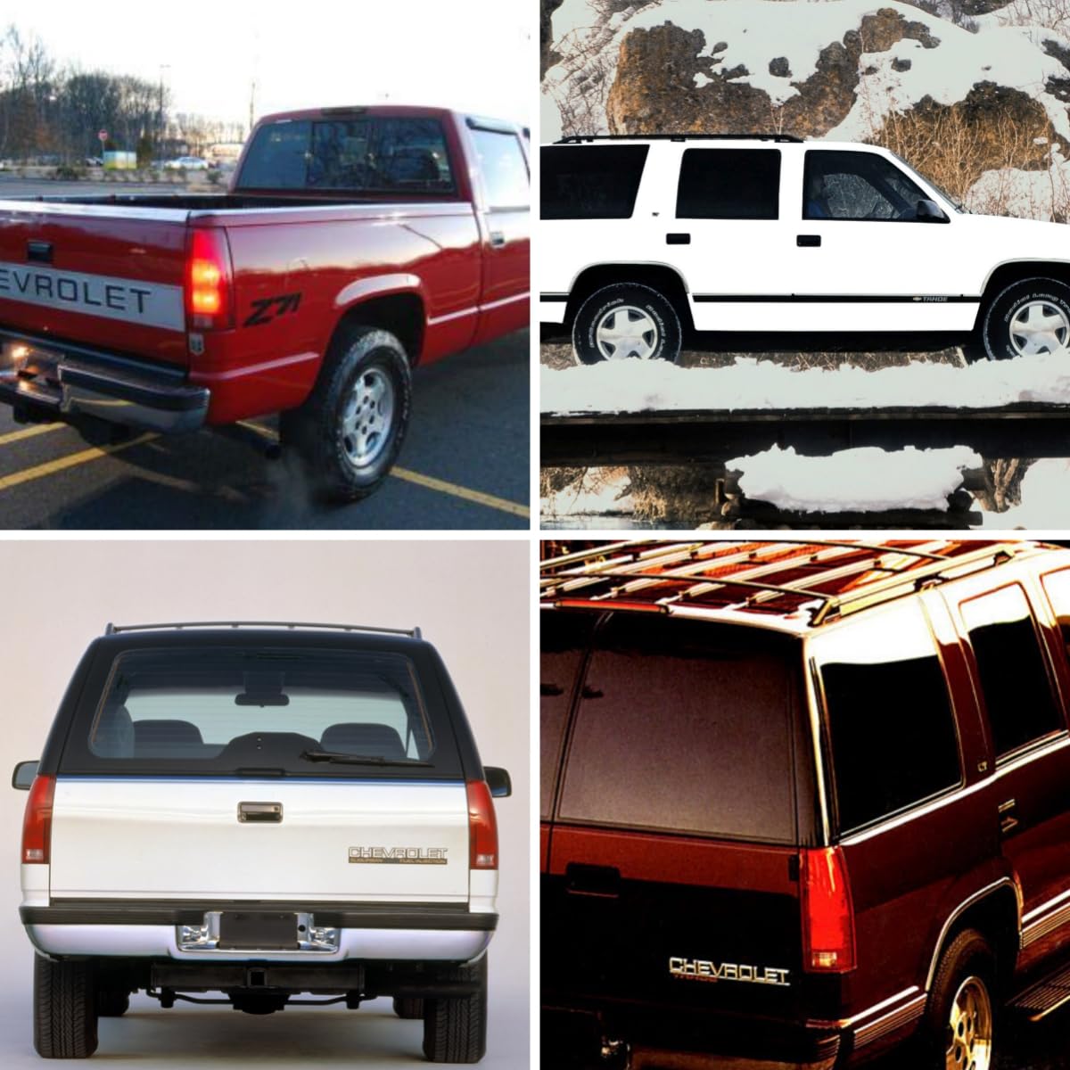 Tulalux Tail Lights Lamps For 1988-1998 Chevy/Gmc C/K 1500 2500 3500 Silverado Yukon Suburban Tahoe 1999-2000 Cadillac Escalade 1992-1994 Chevrolet Blazer (Red Without Circuit Board)