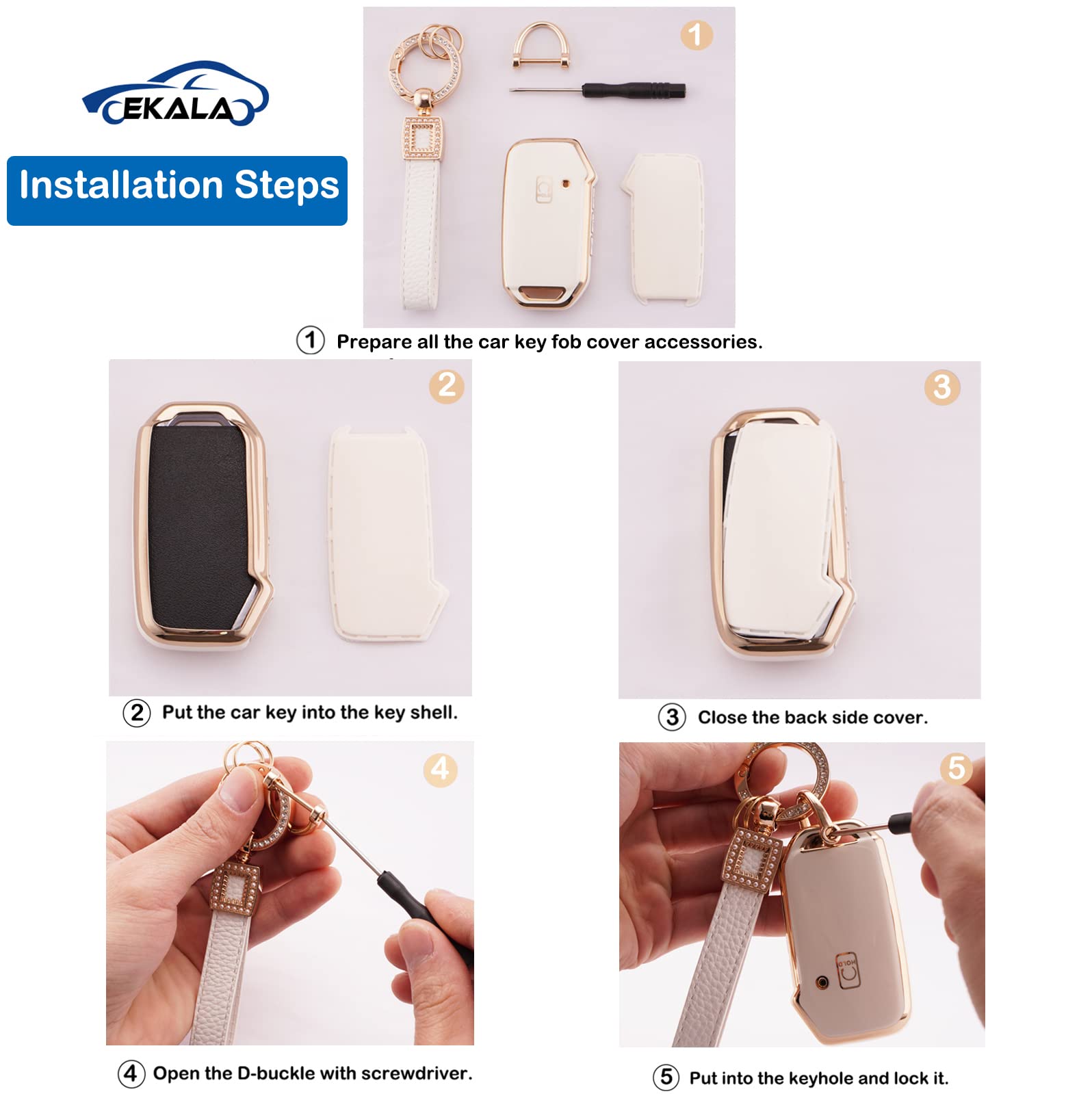 Ekala For Kia Key Fob Cover 5 Buttons Soft Tpu Full Covers Protection Keys Shells Keychains Fit For Kia Cerato Ceed Forte Niro S