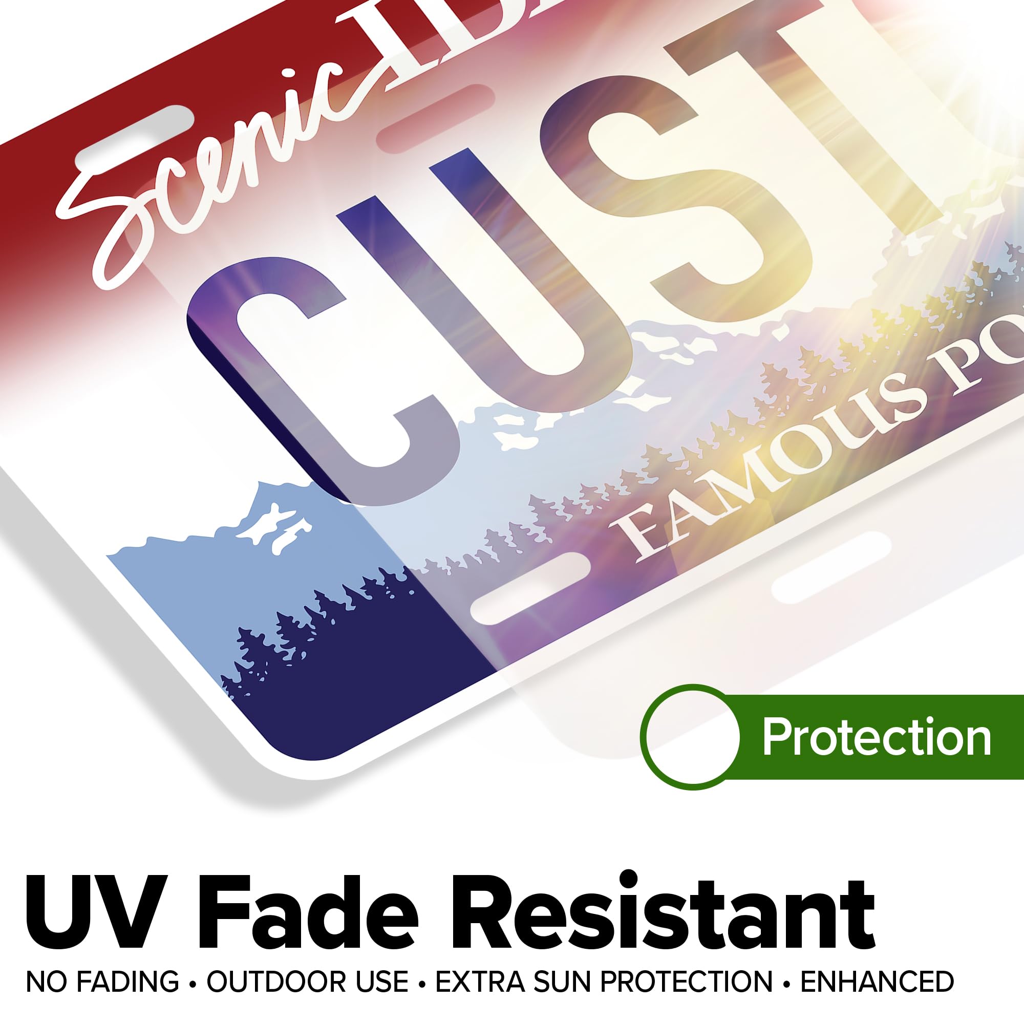 Custom Idaho License Plate, Personalized License Plates For Car, 6X12 Inch, Rust-Free Fade Resistant Aluminum, Usa Made By My Si