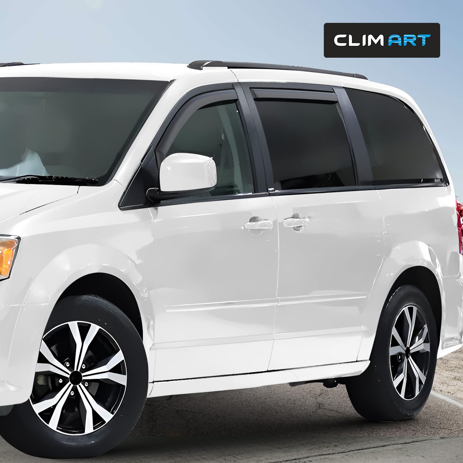 Clim Art In-Channel Incredibly Durable Rain Guards For Chrysler Town And Country 2008-2016, Original Window Deflectors, Vent Win
