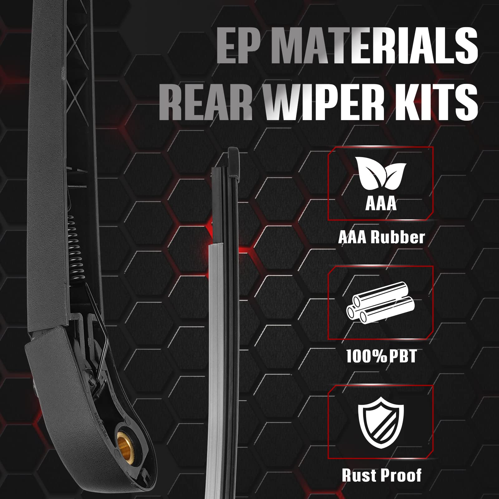 OTUAYAUTO Rear Wiper Arm and Blade Set for BMW X5 X5M E70 2007-2013, OE: 61627206357, Replacement Part