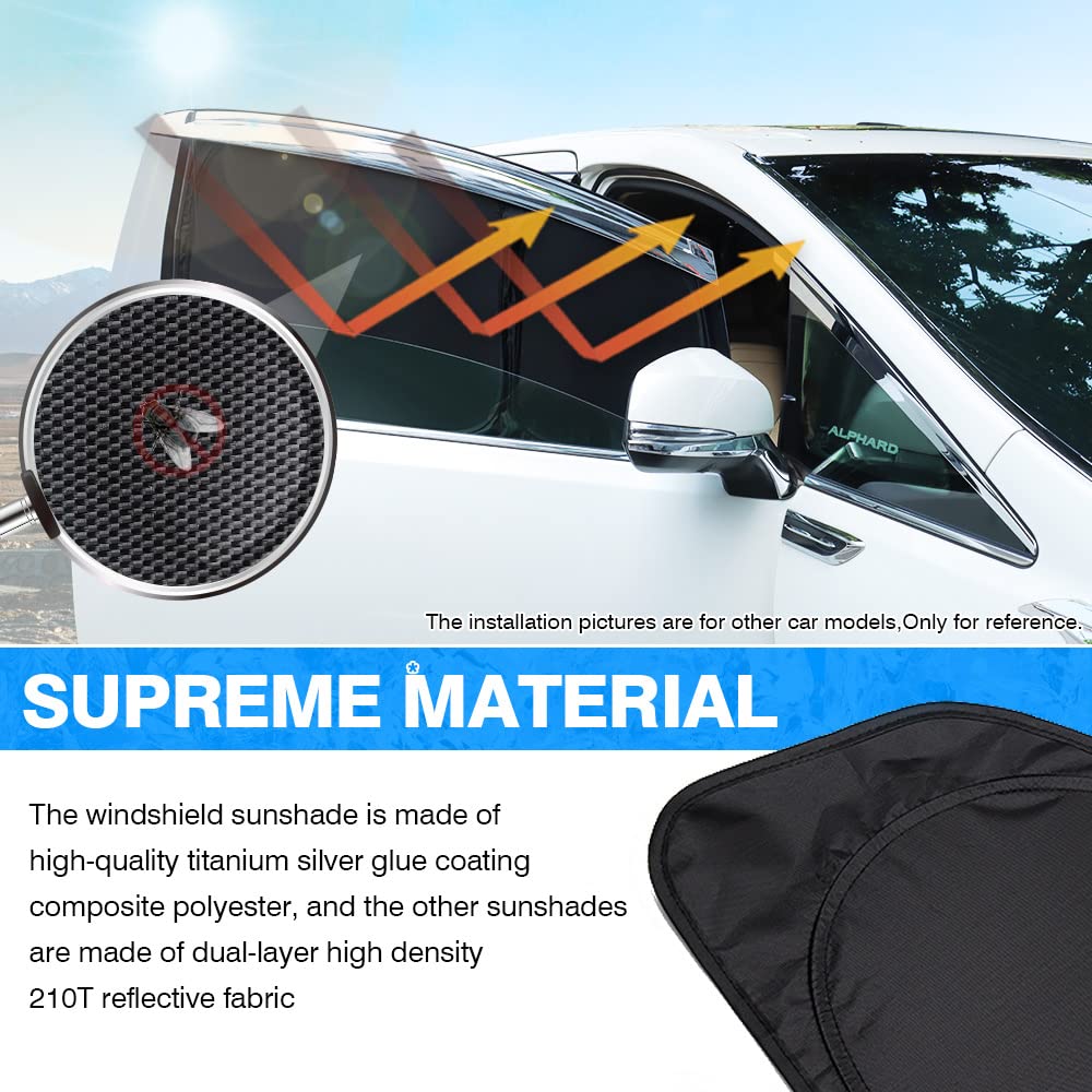 T Tgbros Window Sunshade For 2023-2025 Honda Crv Windshield Side Rear Window Full Set Car Privacy Sun Shades Custom Fit Foldable