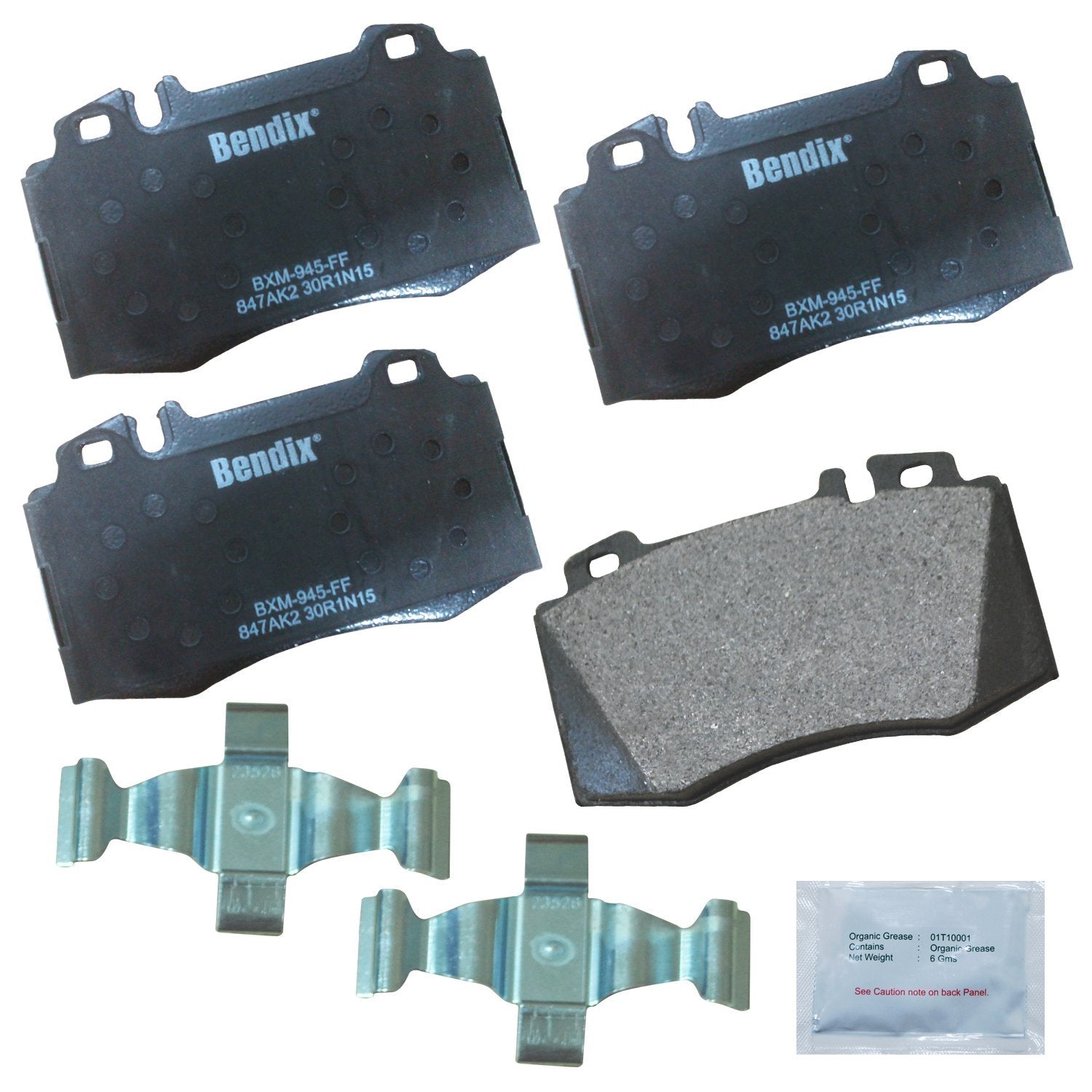 Bendix Priority1 Cfm847Ak2 Semi-Metallic Front Brake Pads For Select Models Mercedes-Benz Cl600, Cls500, E350, E550, S430, S500,