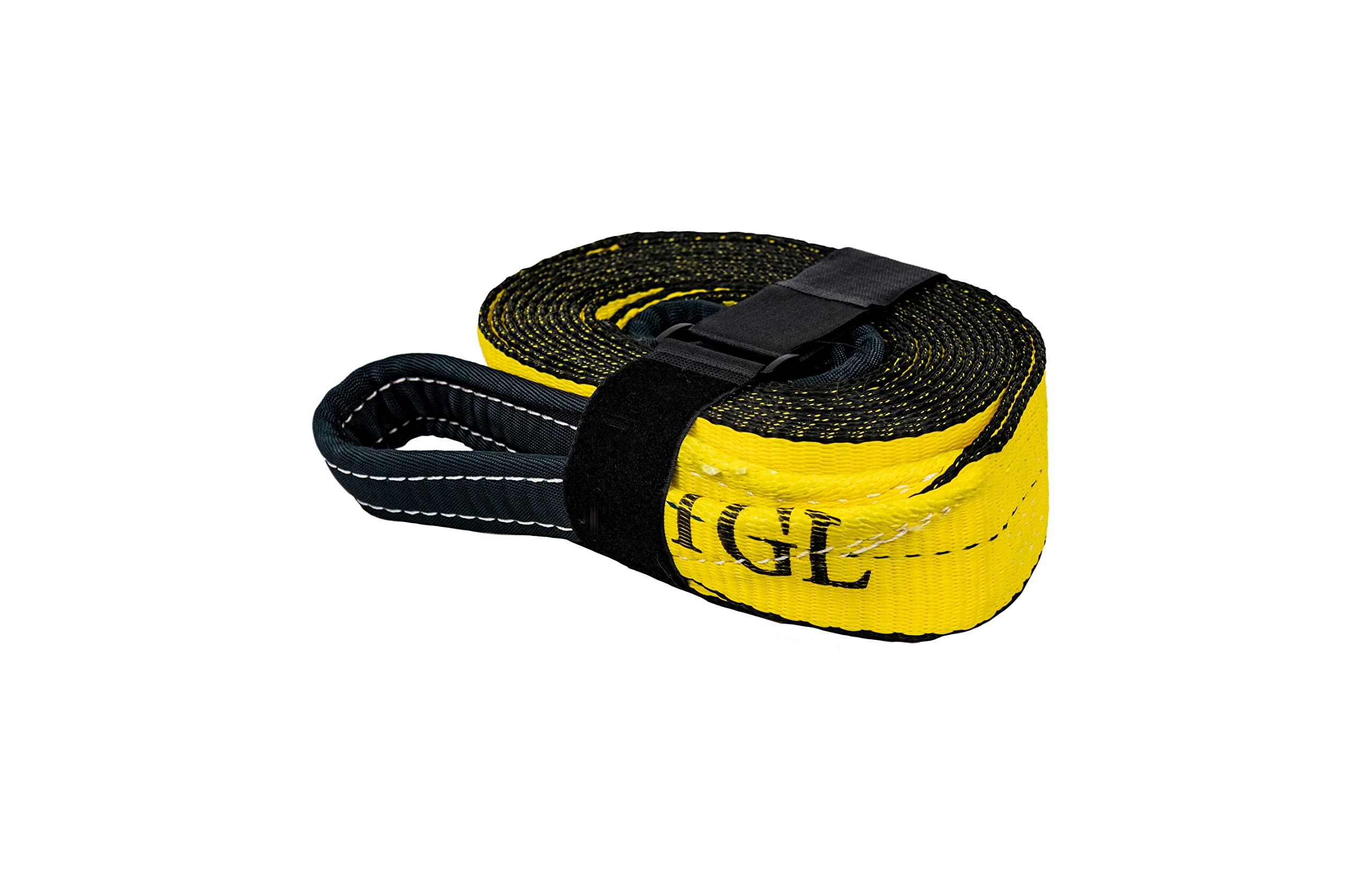 Tgl Heavy Duty Tow Strap - 3'' X 20' - 30,000 Lb Break Strength Tree Saver Winch & Recovery Rope, Reinforced Loops - Emergency S