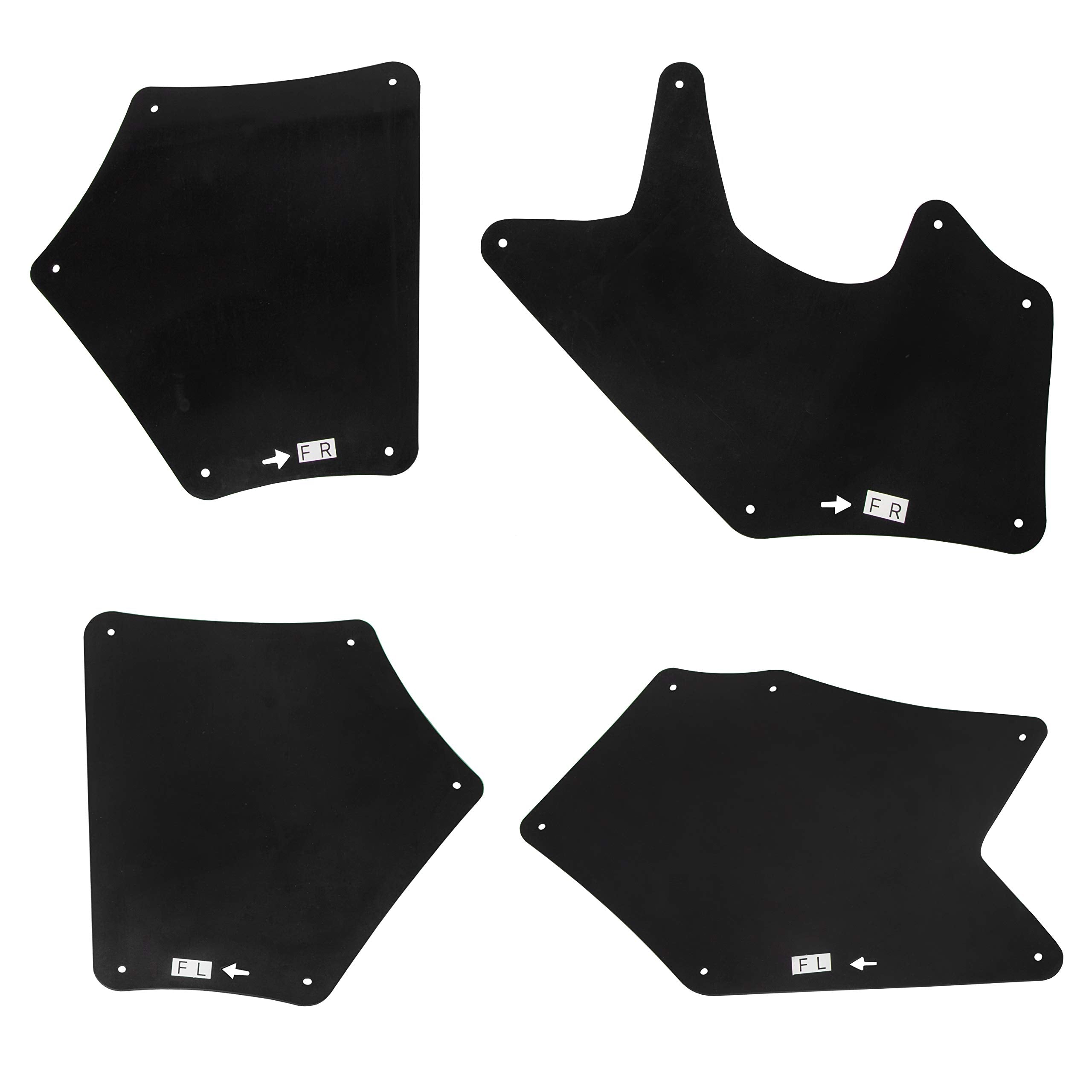 Hecasa Front Splash Guards Fender Liner Shields W/Clips Compatible With 2007-2022 Toyota Tundra Sequoia Replace For 53737-0C030 53736-0C030 53739-0C020 Apron Seal Mud Flaps Mudflaps Mudguards 4Pcs