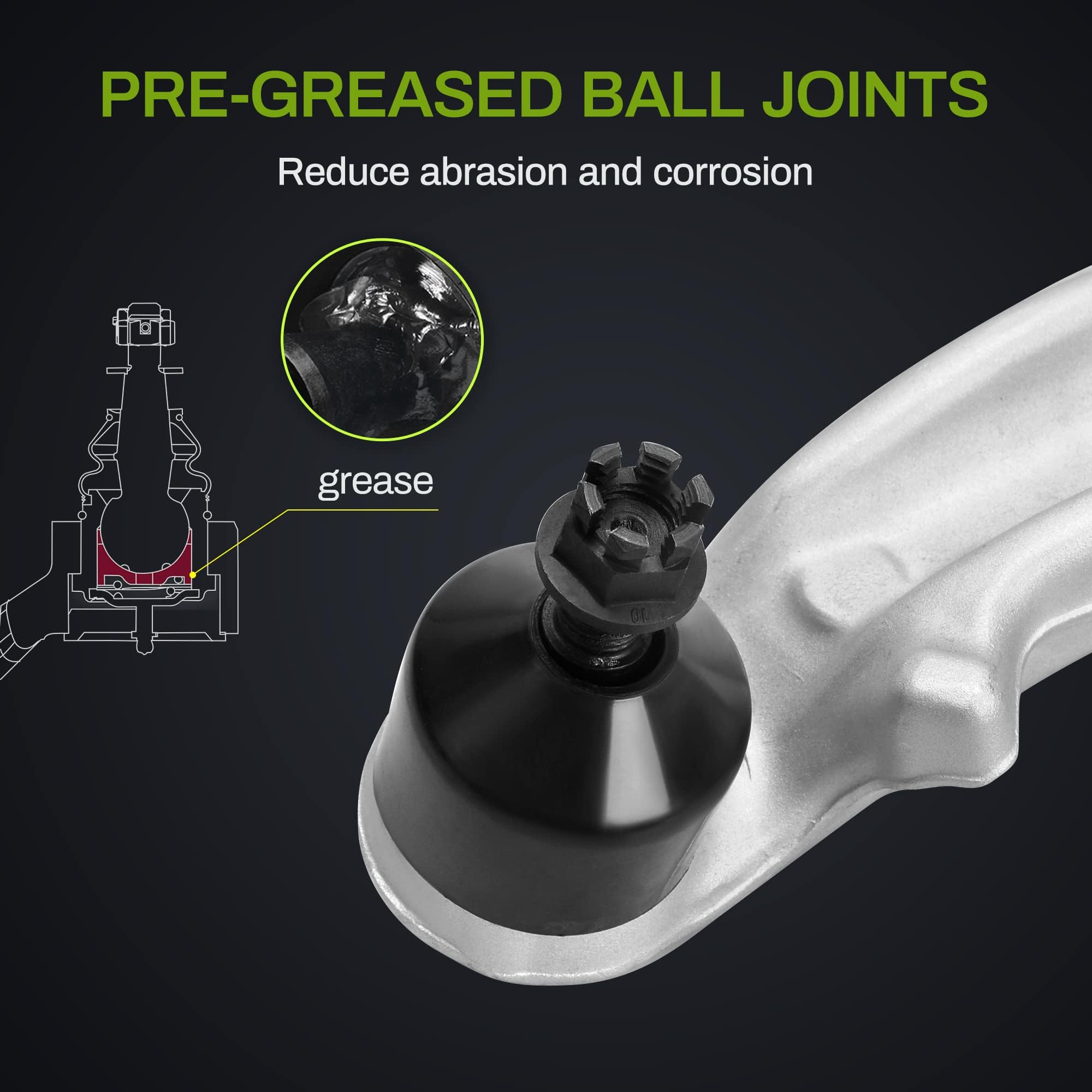 Autosaver88 Front Lower Control Arm With Ball Joint Compatible With 2005-2010 Honda Odyssey