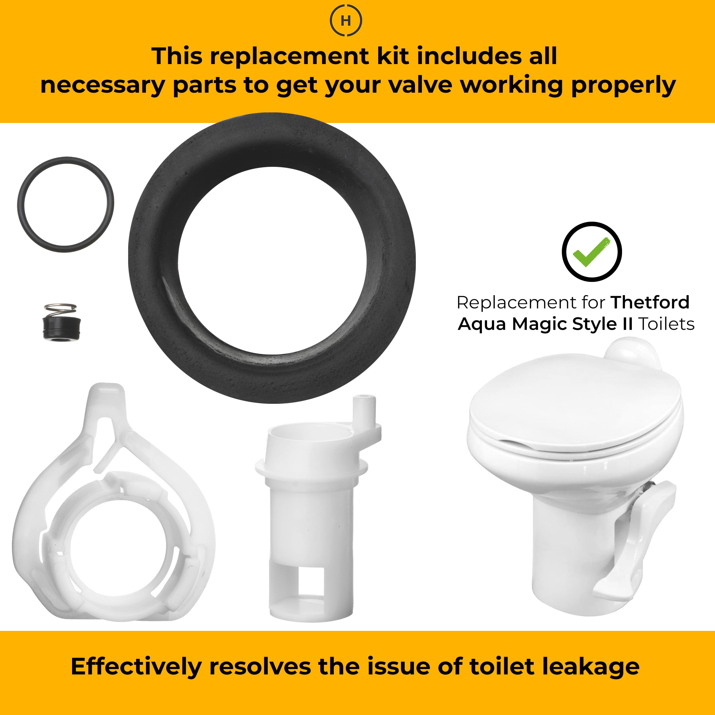 Halotronics 42049 Water Valve Style Ii Kit Compatible Replacement For Thetford Aqua Magic Style Ii Toilets - New 2024