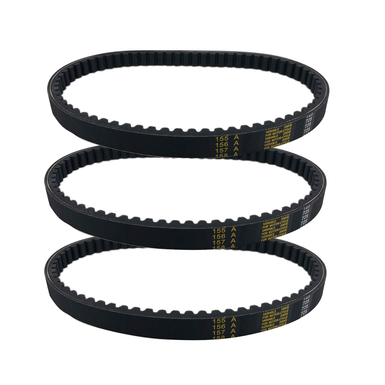 3 Pcs Go Kart Drive Belt 725 for 30 Series Torque Converter Belts
