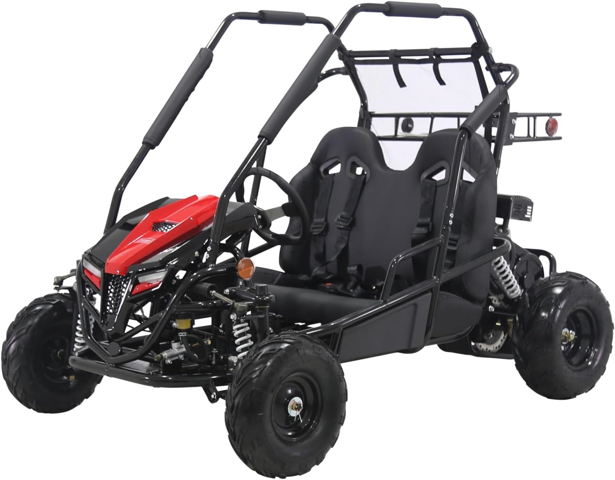 Coleman Powersports GK200 196cc Gas Powered Dual Seat Go-Kart, Reverse Gear, Adjustable Suspension, 275 lbs Maximum Load, Off Ro