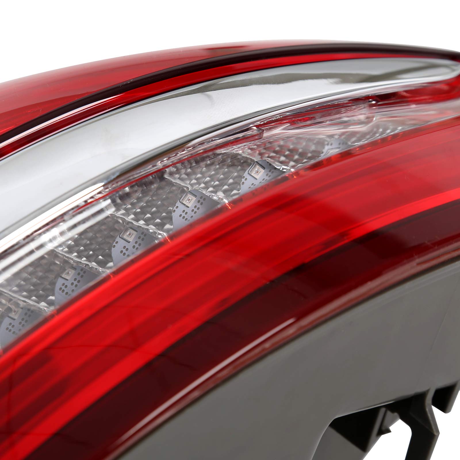 Ecotric Tail Light Lamp Compatible With 2017 2018 2019 2020 Ford Fusion Replacement For Fo2805118 Taillight Outer Assembly Passe