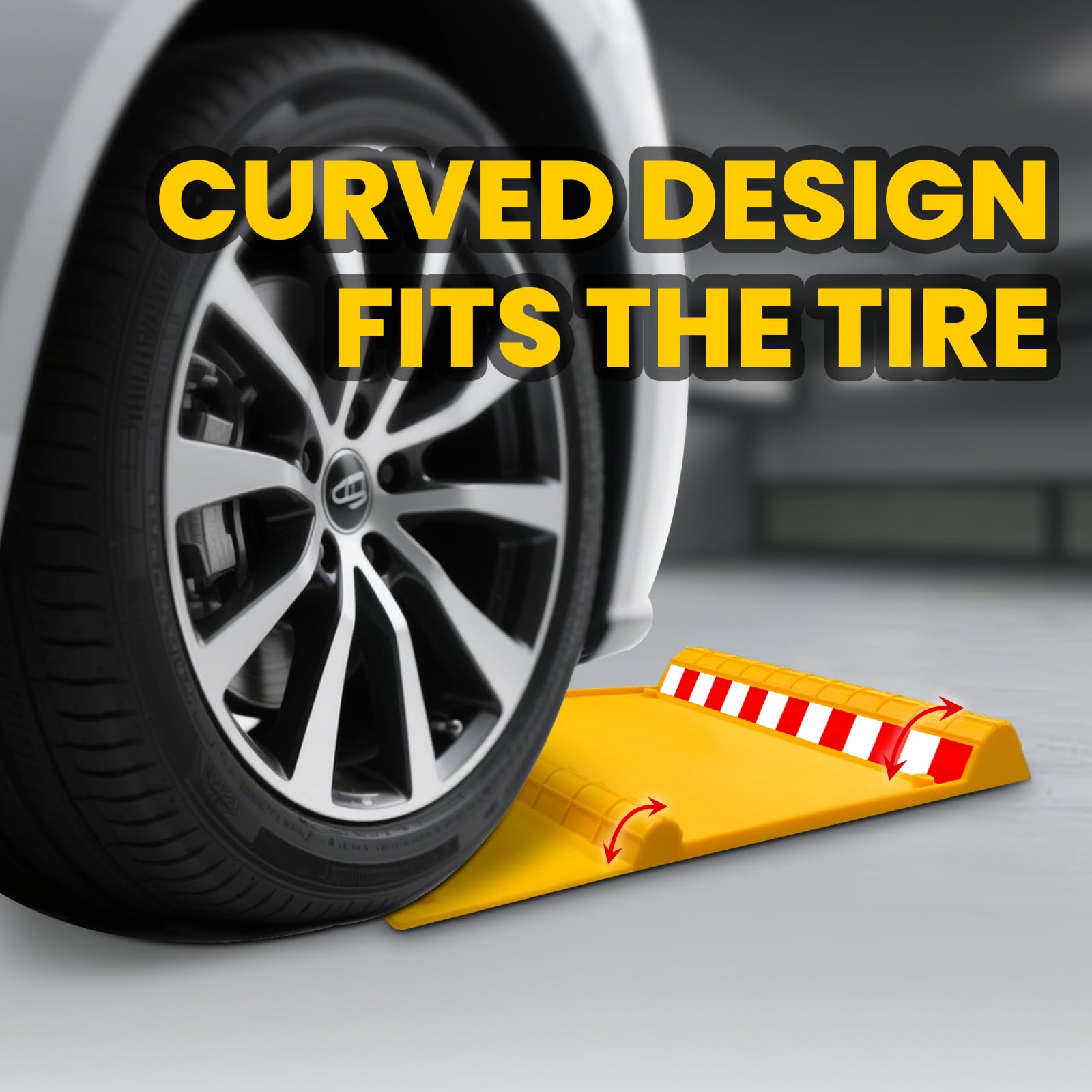 ROBLOCK 21.6'' X 11'' Car Parking Guide Mat for New Drivers, Anti-Skid Garage Car Stopper for Trucks, SUVs, Parking Mats for Ind