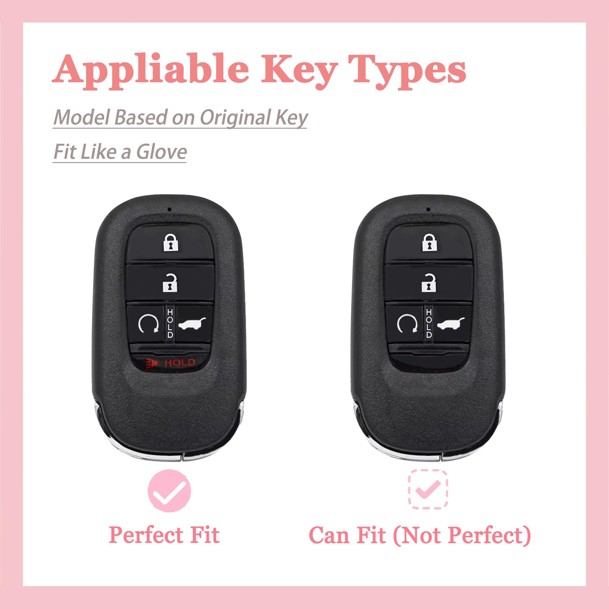 TECARATE for Honda Key fob Cover - Soft TPU Car Key Case Protector Fit for 2022 2023 2024 Honda Accord Civic HR-V CR-V Pilot Ody