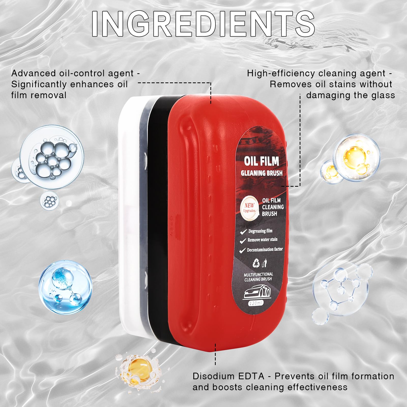 2-Pack Automotive Oil Film Cleaning Brush for Car Windows - Glass Cleaning Board, Anti-Fog Rain Glass Cleaner, Interior & Exteri