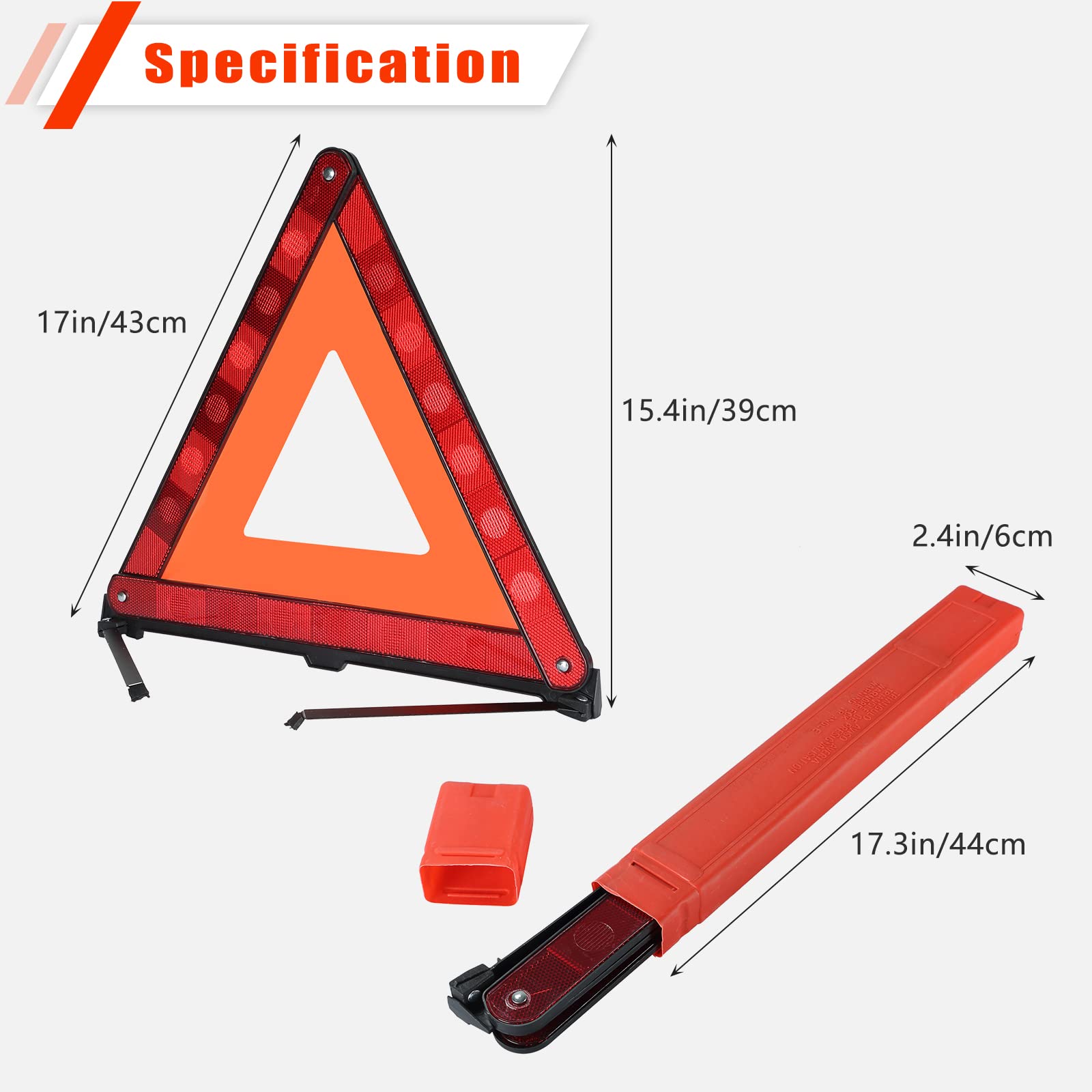 Atp Triangle Warning Frame Triangle Emergency Warning Triangle Reflector Safety Triangle Kit 3 Pack