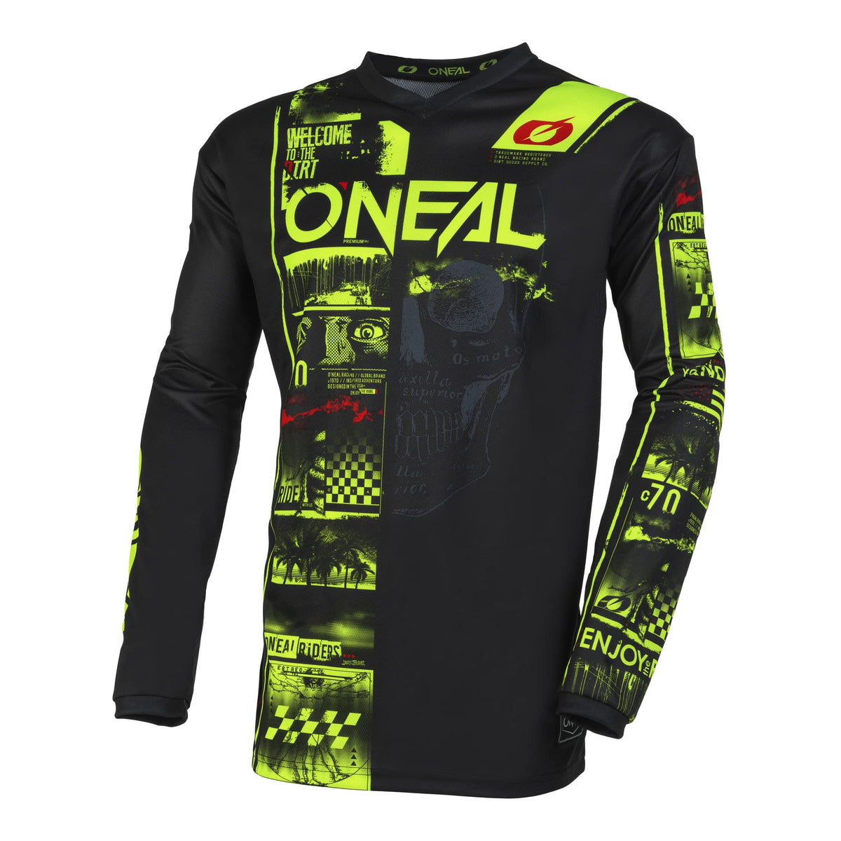 O'Neal Men'S Standard Element Jersey Attack V23, Black/Neon, Xl