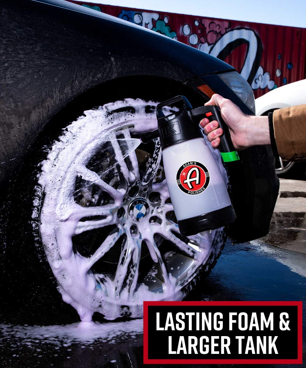 Adam'S Polishes Ik Pro 2 Foaming Pump Sprayer, Pressure Sprayer For Car Cleaning Kit Car Wash Car Detailing, Fill With Car Wash Soap Wheel Cleaner Tire Cleaner Rim, Water Sprayer Lawn Garden Weeds