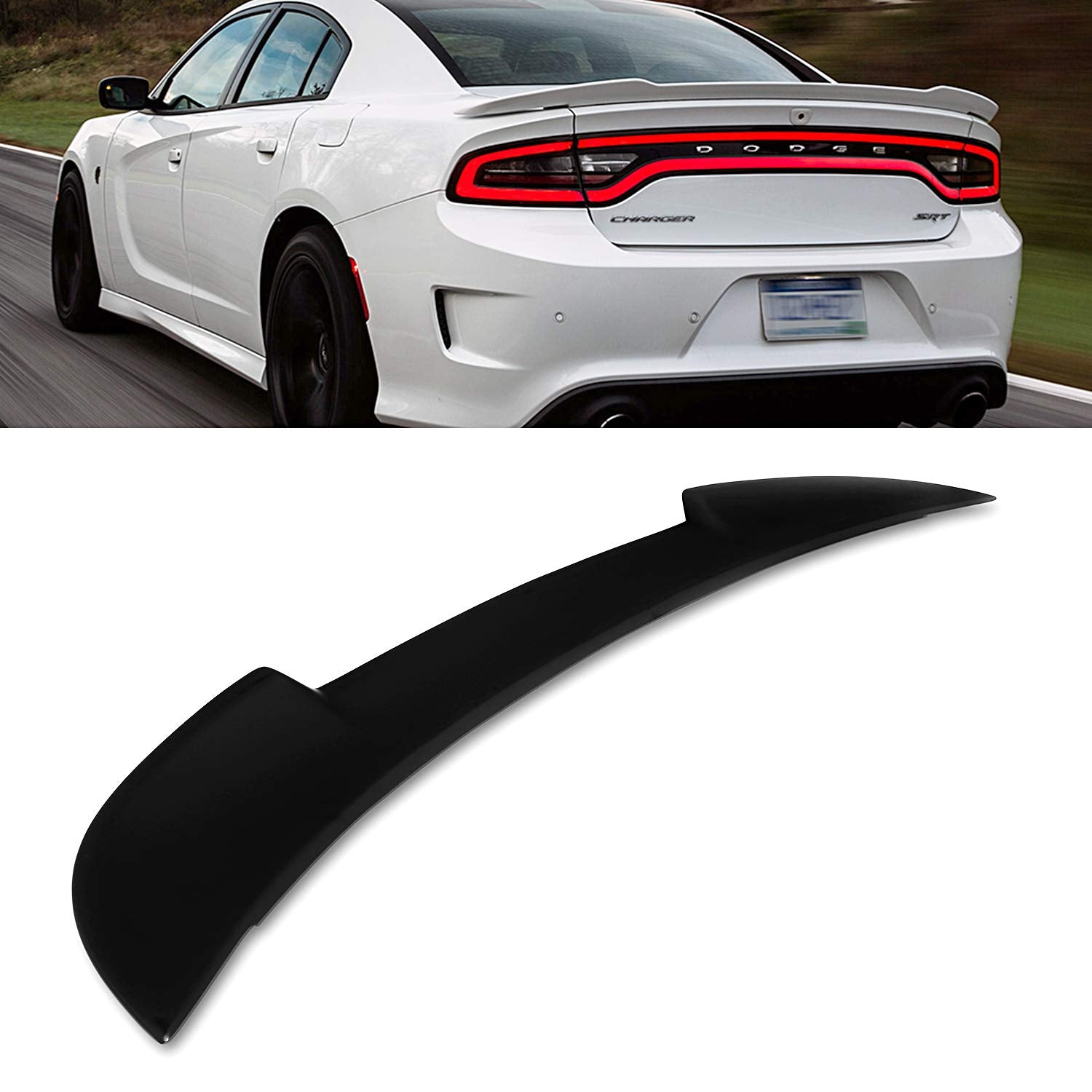 Modifystreet For 2015-2018 Charger Factory Style Trunk Flush Mount Rear Trunk Spoiler Wing