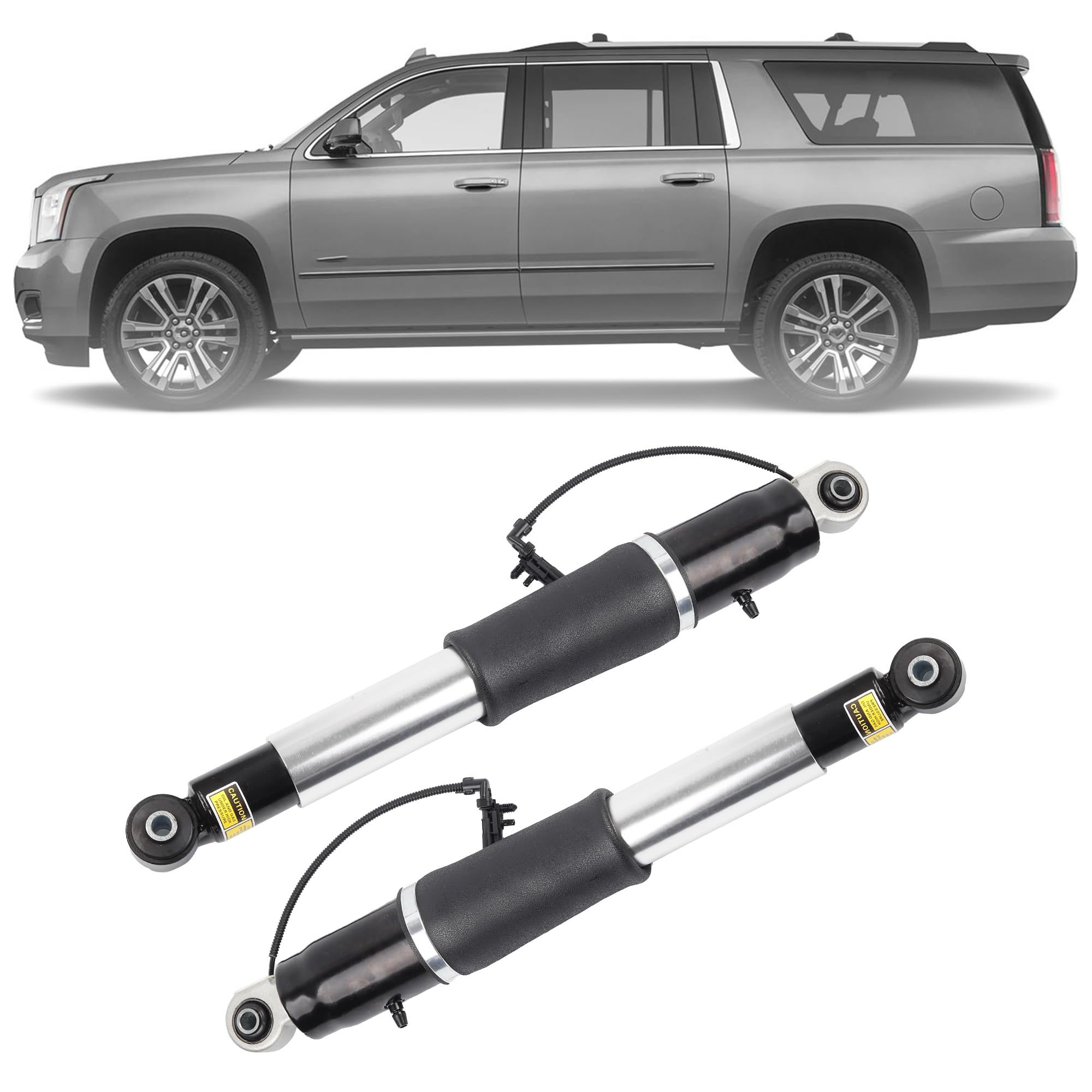 Dasbecan Pair Rear Air Shock Lift Struts Absorber Compatible with 2015-2021 Cadillac Escalade Chevy Suburban Tahoe GMC Yukon XL 