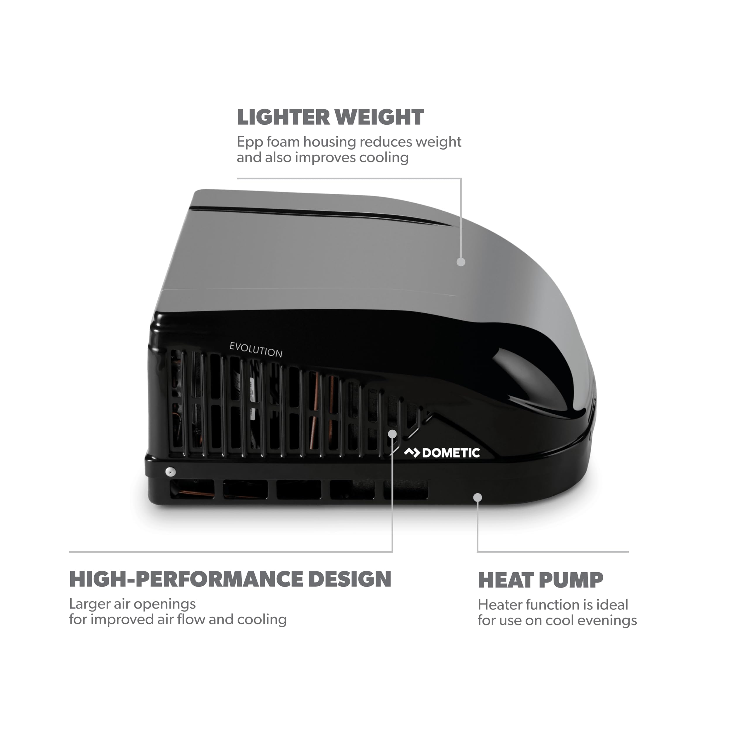 Dometic Brisk Ii Rooftop Air Conditioner - Standard Profile Ac With Efficient Cool Air Output -11K Btu Unit With Quiet Blower For Rv, Van, And Camper (Brisk Black 11K)