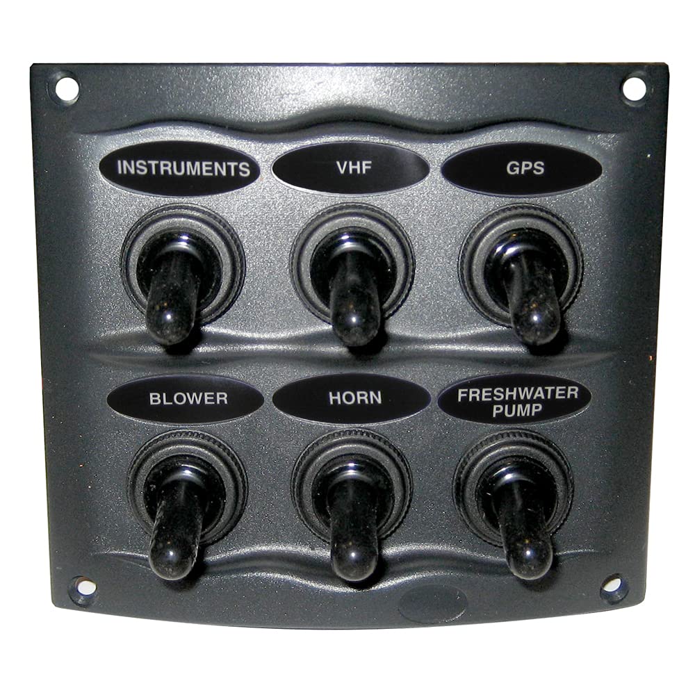 Splashproof Switch Panel, 6 Way