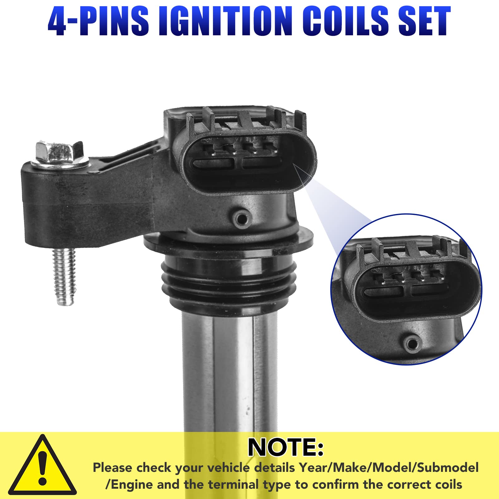 Set Of 6 Ignition Coil Pack And Spark Plugs For Gmc Acadia Terrain Chevy Traverse Impala Equinox Malibu Cadillac Srx Buick Encla