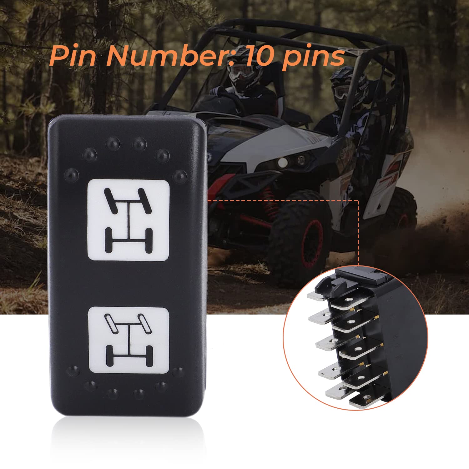 Foruly Replace 710001737 Four Wheel Drive Switch For Can-Am Commander 800 1000 Maverick Max 1000 1000R