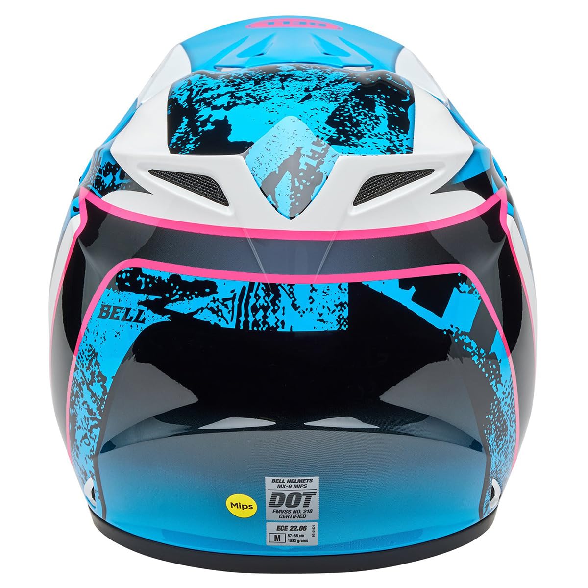 Bell Mx-9 Mips Dirt Helmet (Gloss Breakdance Blue/Pink - 2X-Large)