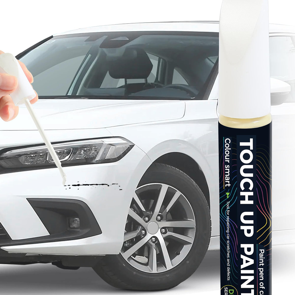 Bylikeho Touch Up Paint Pen - Erase Car Scratches Quickly & Easily (Pearl White) WBCARB0D476D7KH
