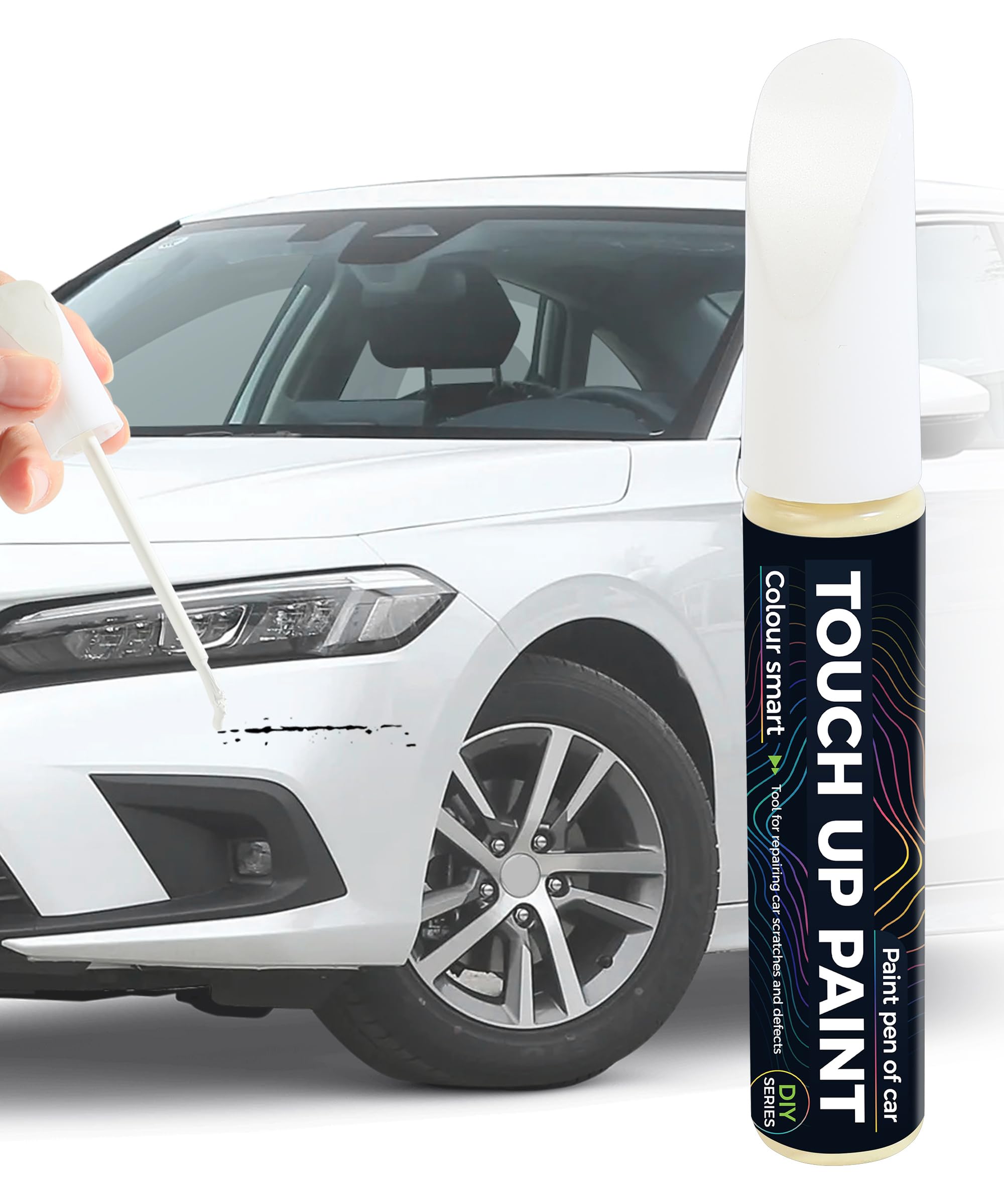Bylikeho Touch Up Paint Pen - Erase Car Scratches Quickly & Easily (Pearl White)