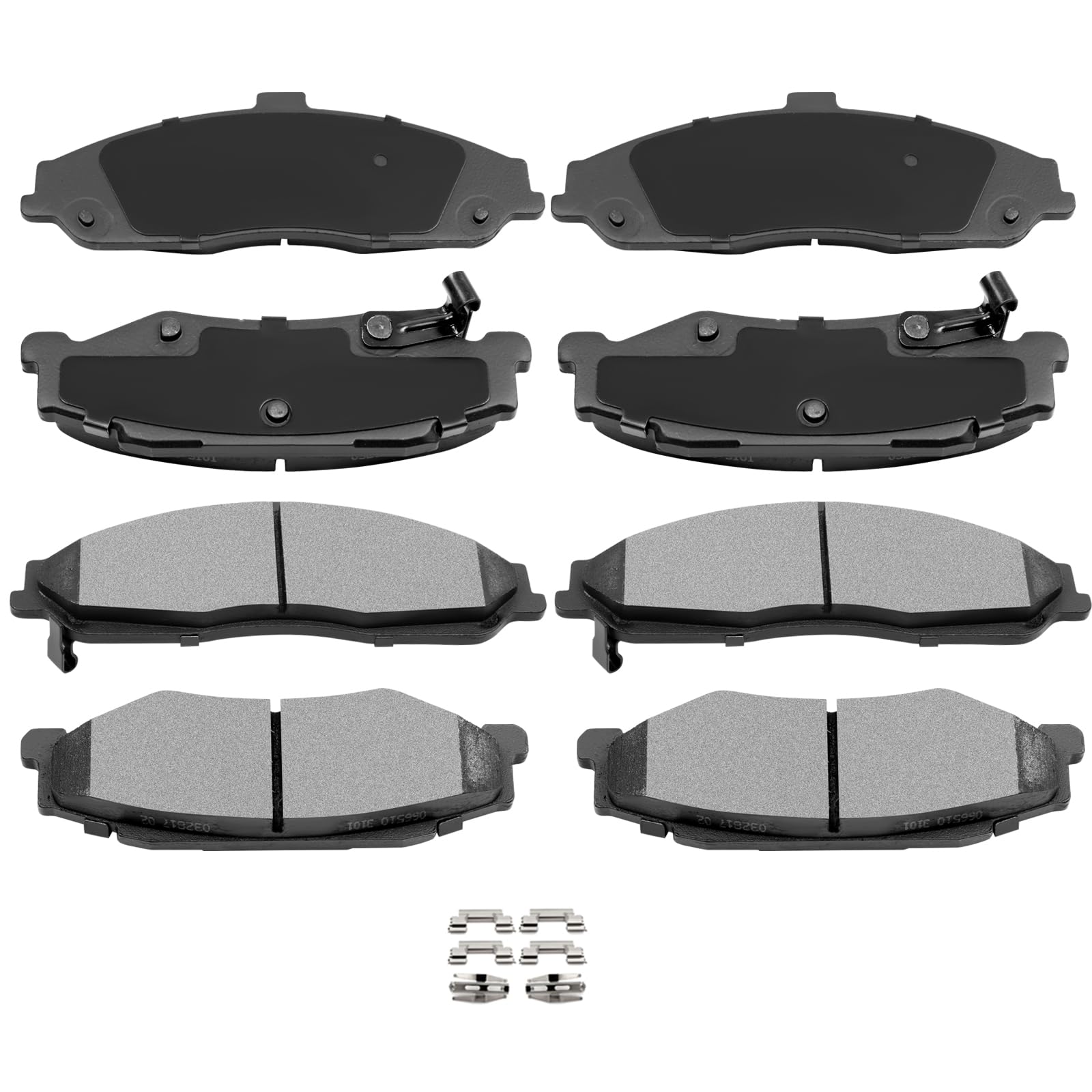 Automuto D731 & D732 Ceramic Brake Pads Kits, Front Rear Brake Pads Set Fit For 2004-2009 For Cadillac Xlr,1997-2013 For Chevrol