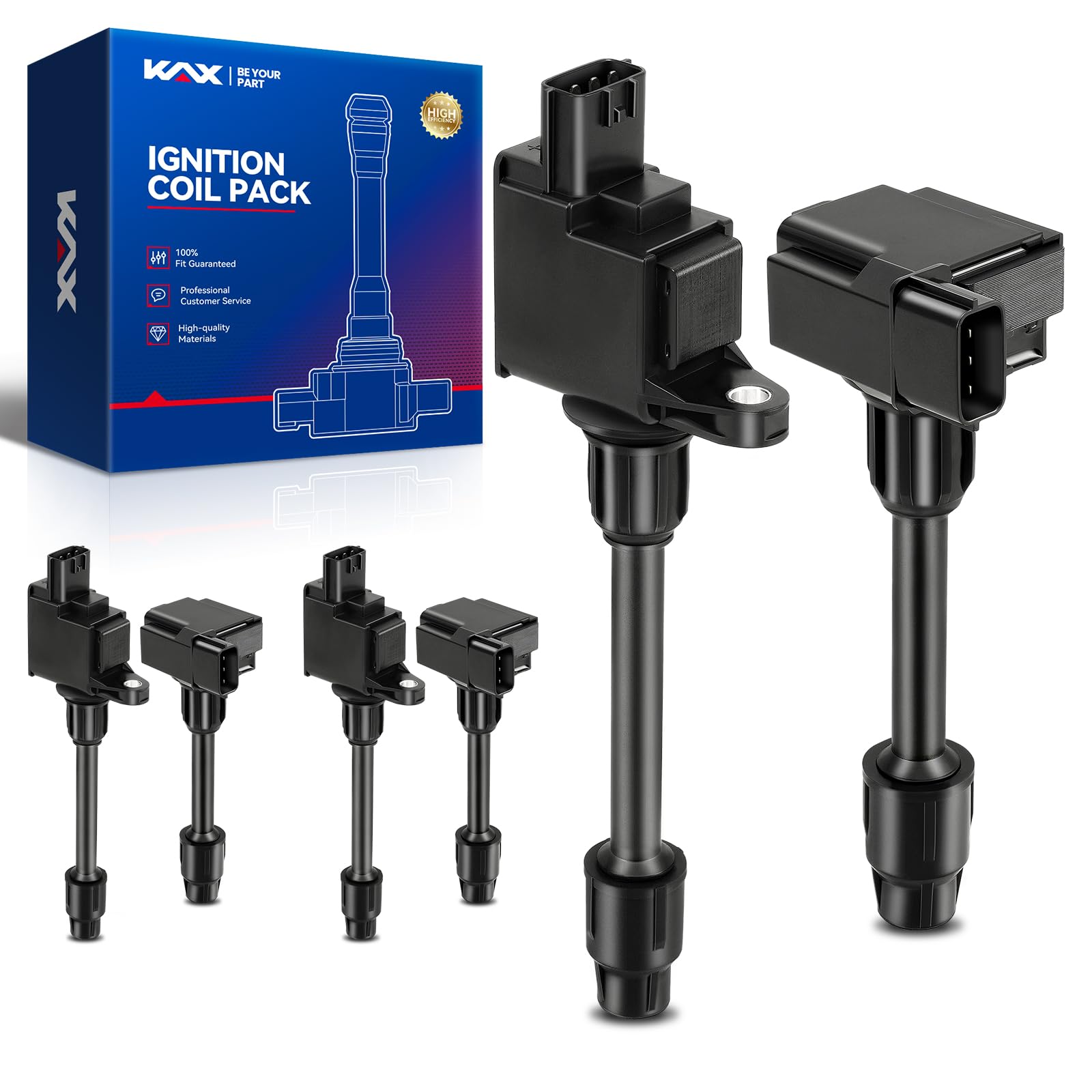 KAX UF348,UF363 Ignition Coil 6 Packs Fit for Maxima 2000,I30 2000