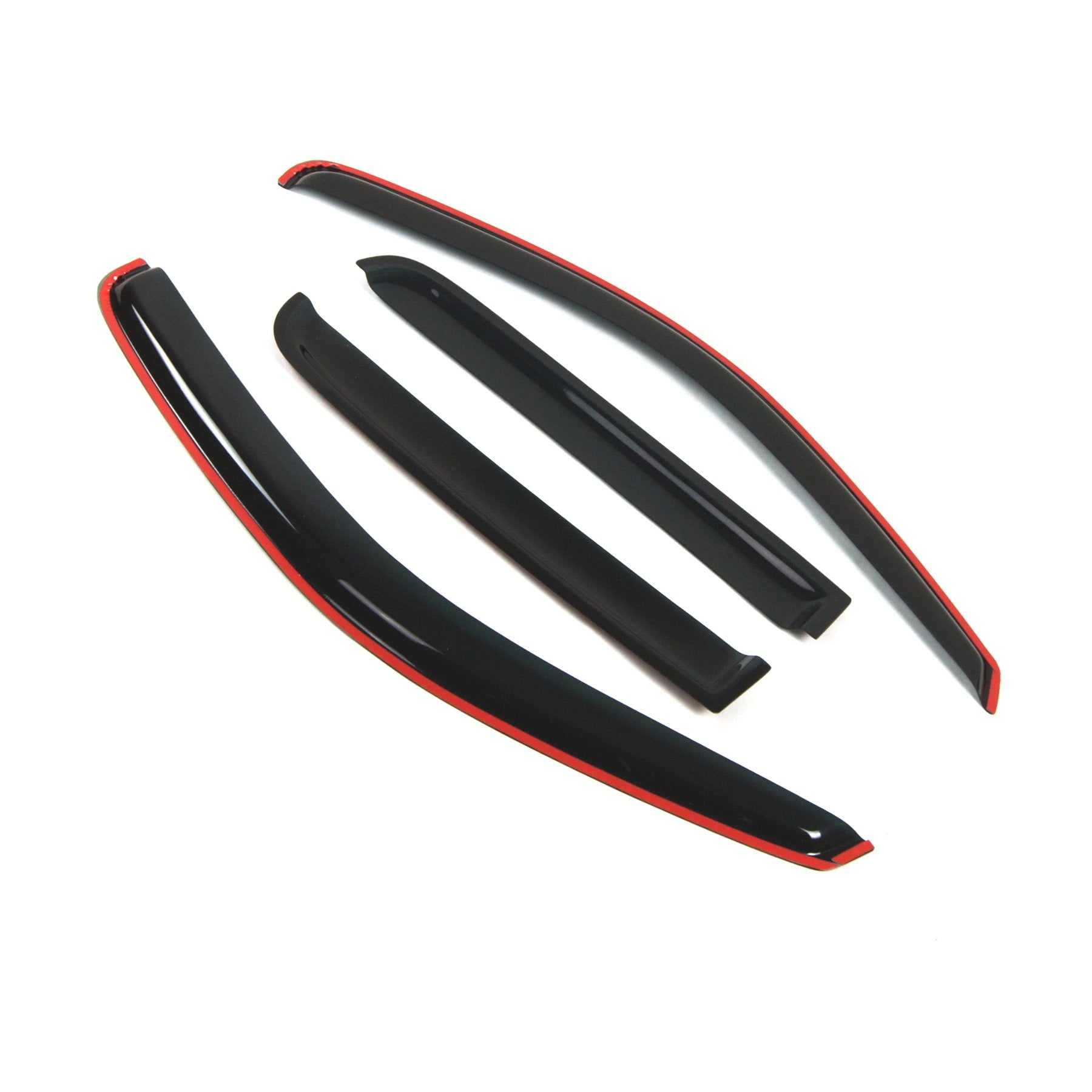 Tuningpros In-Channel Window Vent Visors Rain Guards Compatible With Dodge Dakota Quad Cab 2000-2004 | Side Window Wind Deflecto