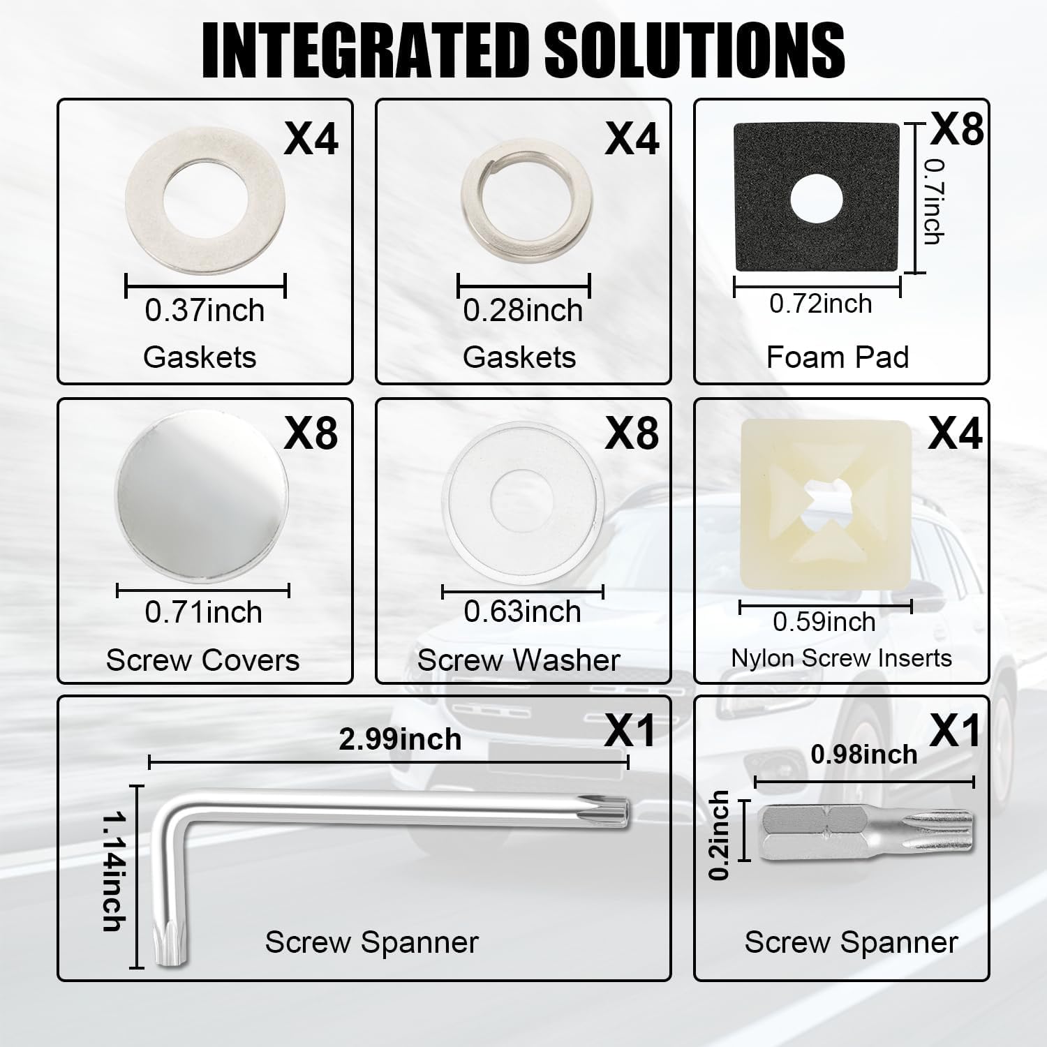 Livtee Anti Theft License Plate Screws Set For Securing Frames And Covers, License Plate Bolts, M6 (1/4'') Tamper Proof Screws,