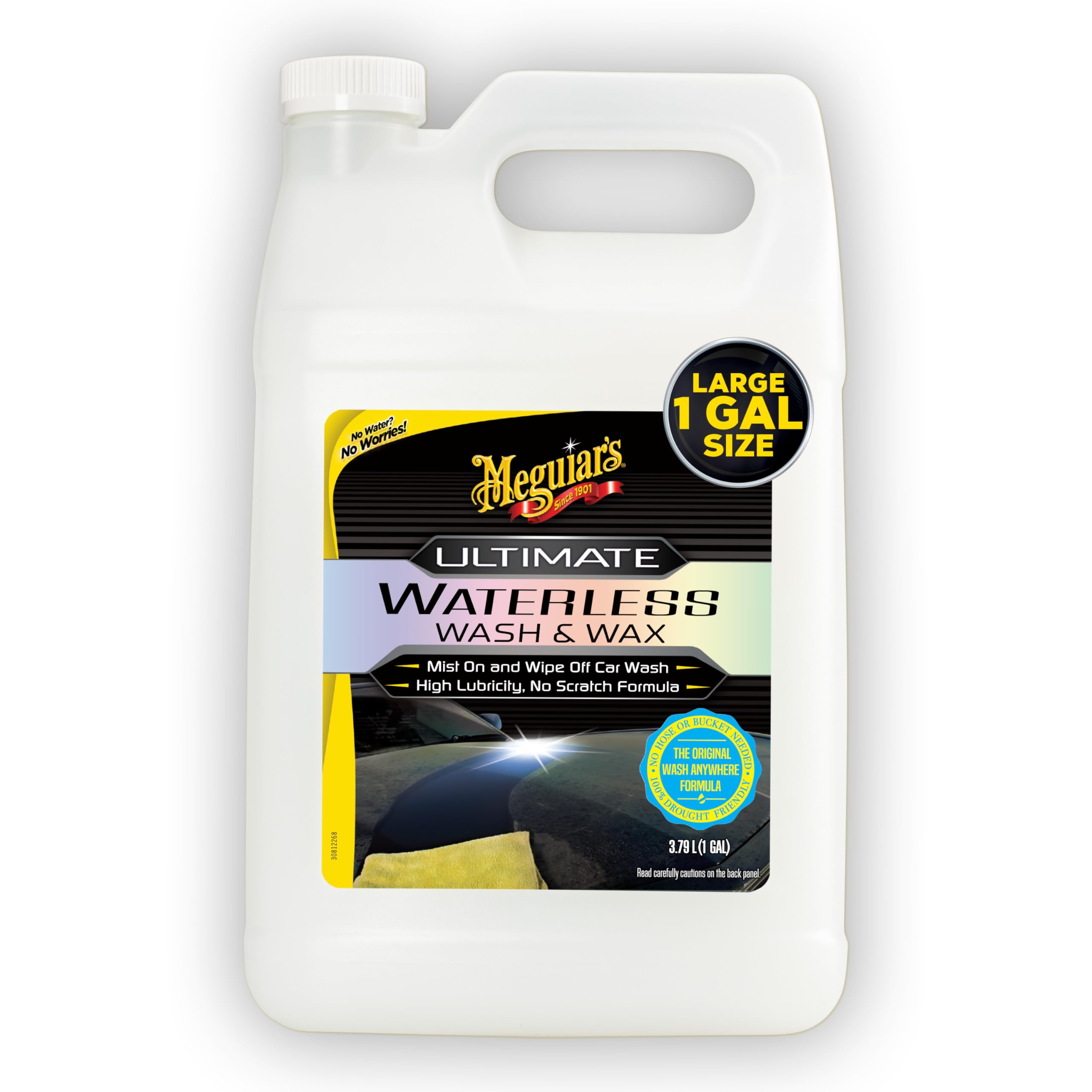 Meguiar'S Ultimate Waterless Wash & Wax, Scratch-Free Waterless Car Cleaning Spray That Makes Detailing Quick And Easy, 2-In-1 C