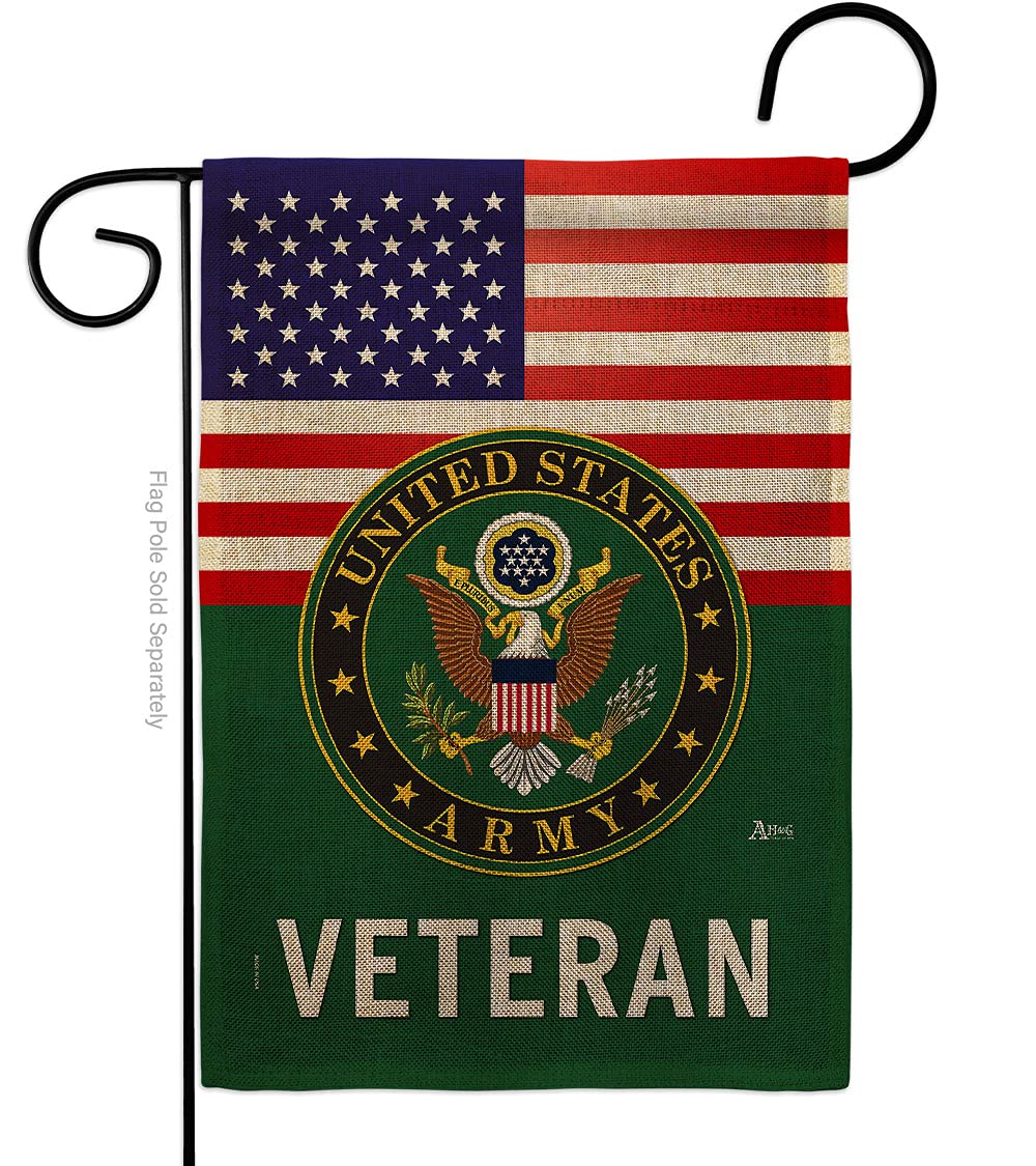 Us Army Veteran Burlap Garden Flag Home Decor Armed Forces United State American Decorations Military Memorabilia Remembrance Wa