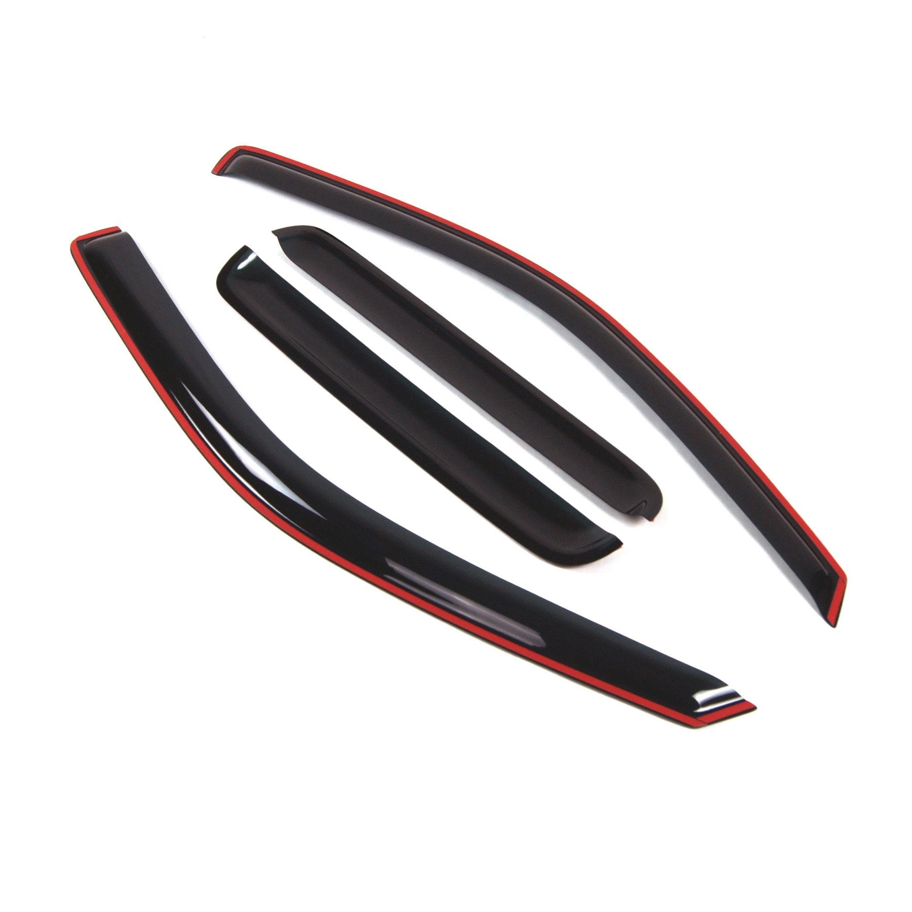 Tuningpros Outside Mount Window Vent Visors Rain Guards Compatible With Chevy Colorado Crew 2004-2012 | Side Window Wind Deflect