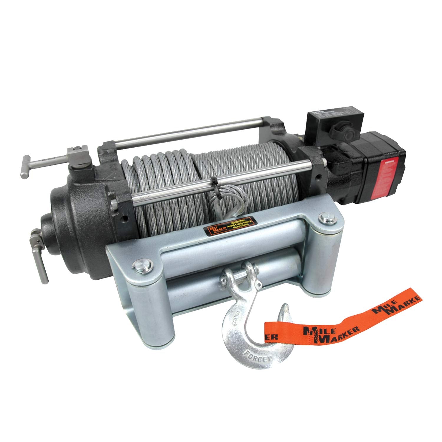 MILEMARKER Mile Marker HI12000 Power Steering Hydraulic Winch (12,000 lb. Capacity, 2 Speed), Silver