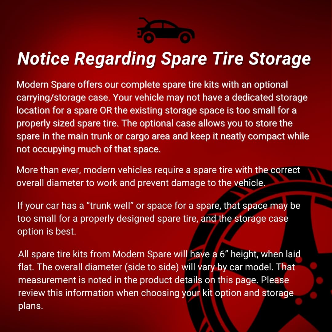 Modern Spare Complete Spare Tire Kit - Fits 2020-2025 Tesla Model Y