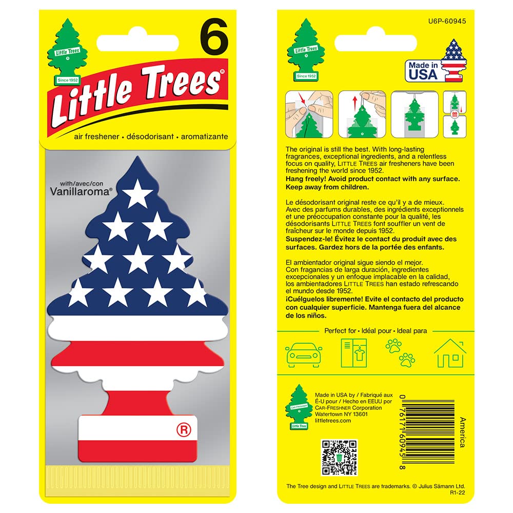 Little Trees Air Fresheners Car Air Freshener. Hanging Tree Provides Long Lasting Scent For Auto Or Home. America, 24 Air Fresheners