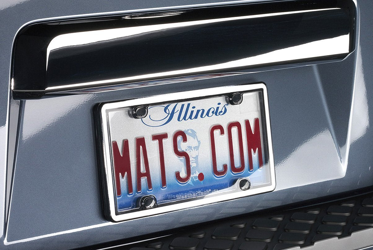 Weathertech Clearcover License Plate Cover And Frame, White/Black