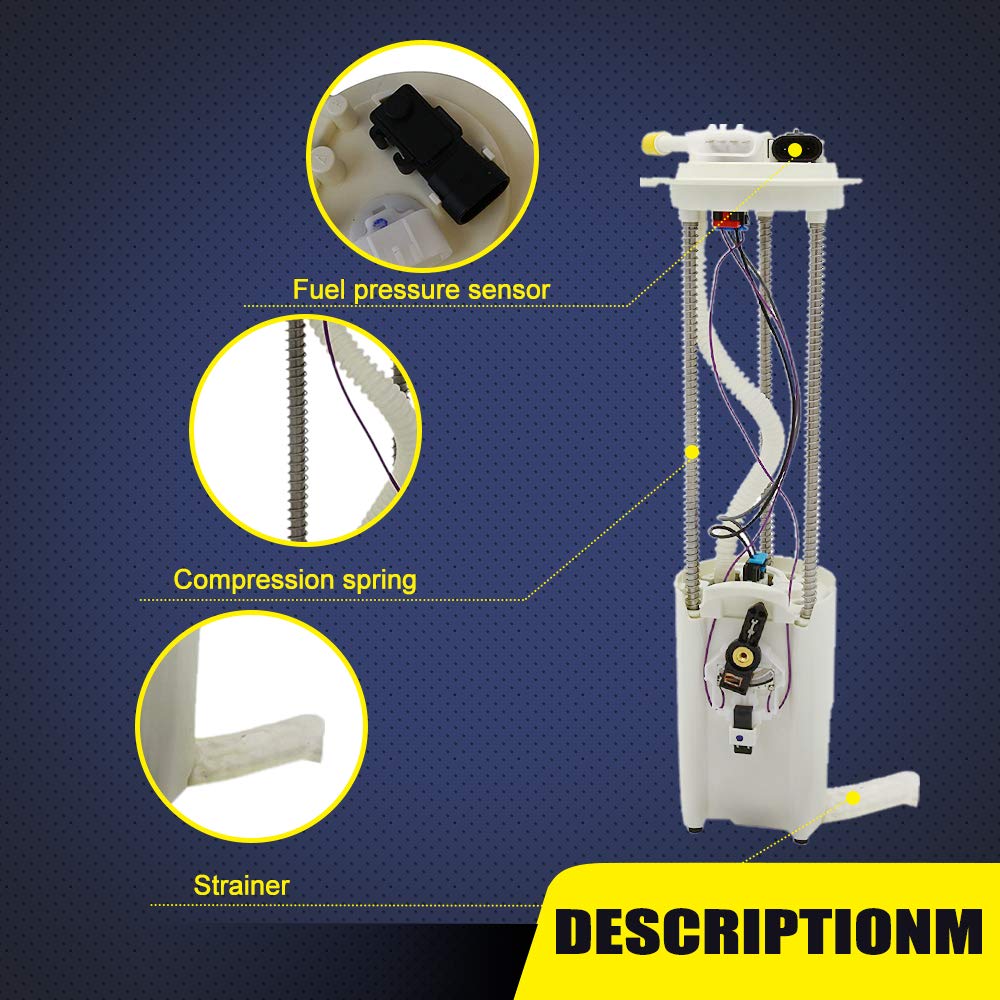 Fuel Pump Compatible with Chevy Pickup Silverado GMC Sierra 1999 2000 2001 2002 2003 2004 4.3L 4.8L 5.3L 6.0L 8.1L w/sending uni