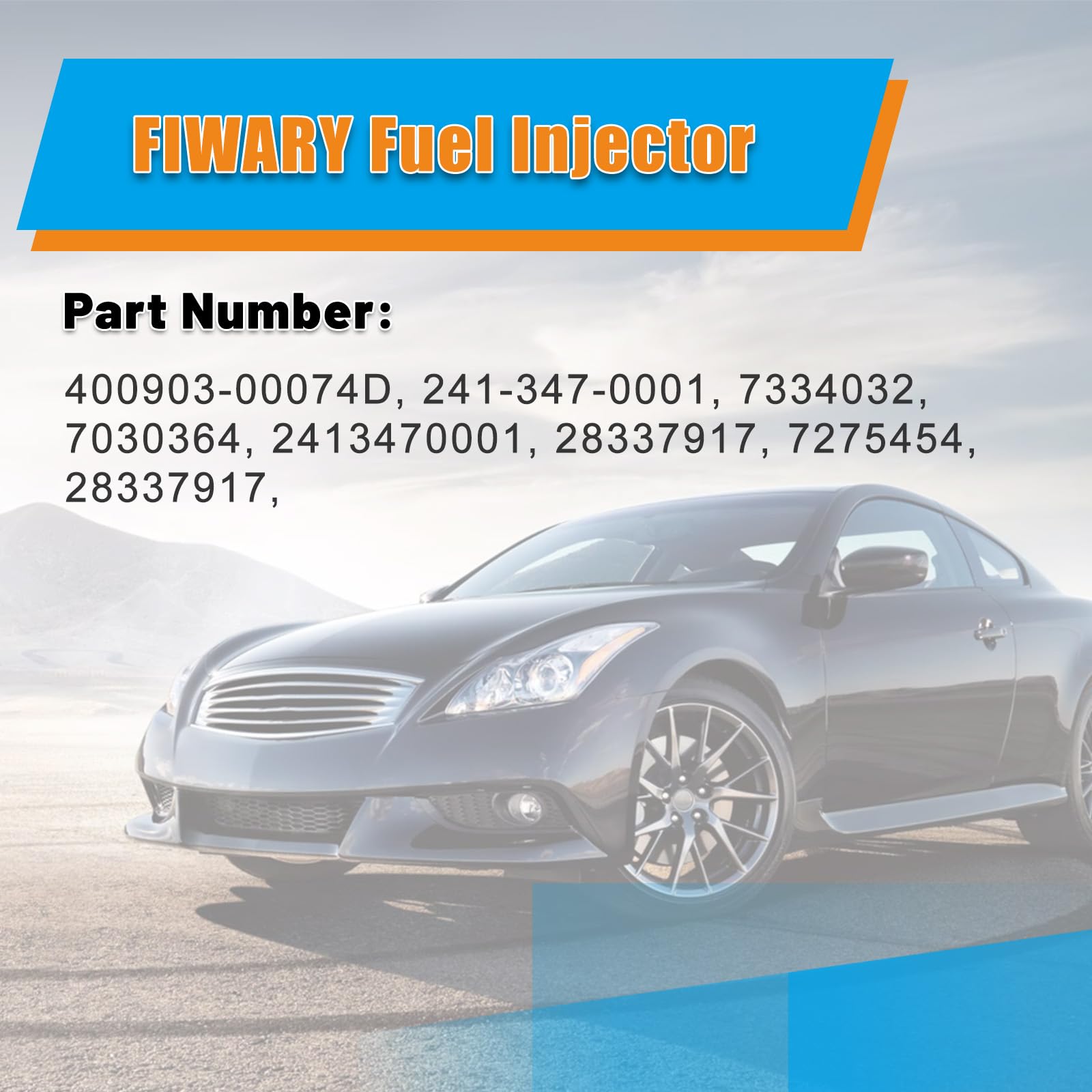 FIWARY 4PCS Fuel Injectors Exact Fit Replacement for Bobcat S450 S510 S550 S570 S590 S595 S630 S650 T450 T550 T590 T595 T630 T65