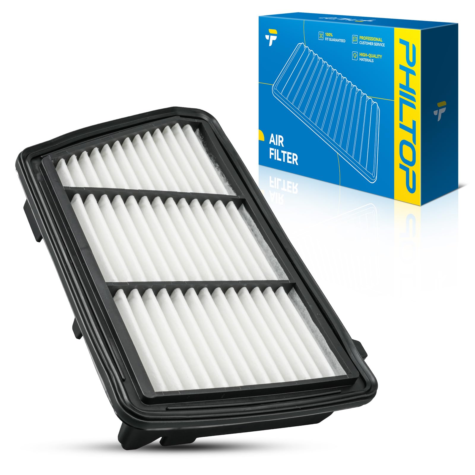 PHILTOP Engine air filter CA12259 Replacement for Honda CR-V CRV 2017 2018 2019 2.4L, Rigid Panel