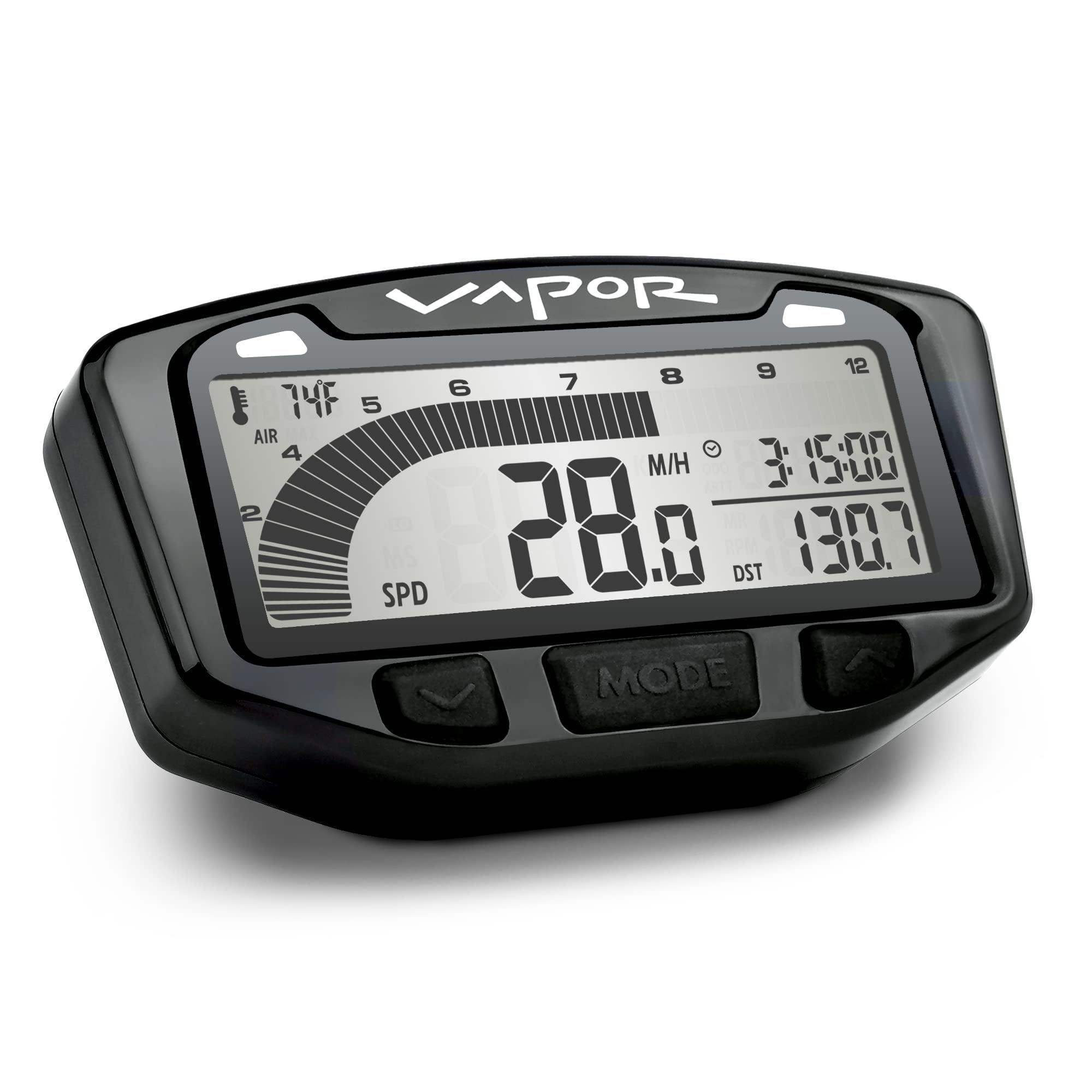 Trail Tech 752-114 Vapor Digital Speedometer Tachometer Gauge Kit, 2000-2019 Polaris Sportsman Ranger RZR ACE