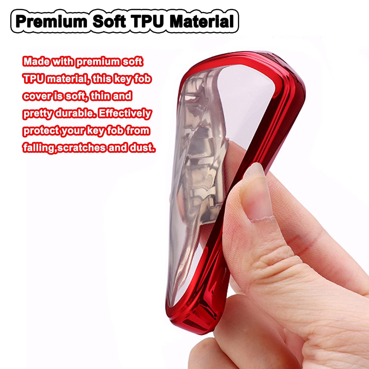 Key Fob Cover Fit For Volkswagen Vw Mk8 Golf/Gti Skoda Octavia Soft Tpu Remote Holder Skin Protector Jacket Keyless Entry Sleeve Accessories (Red)