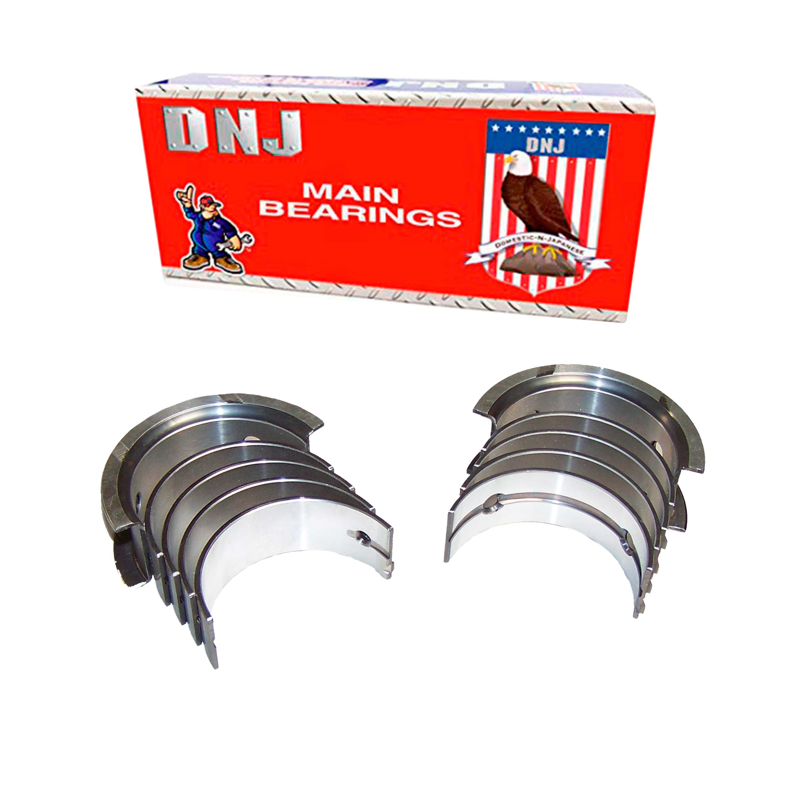 Dnj Mb105.10 Overesize Main Bearings For 1982-1998 / Dodge, Eagle, Hyundai, Mitsubishi/Eclipse, Elantra,Galant, Mirage, Sonata /