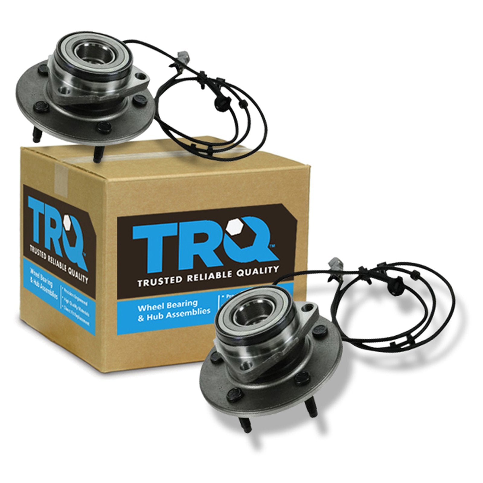 Trq Front Wheel Hub Bearings Assembly Set Compatible With 2000-2001 Dodge Ram 1500